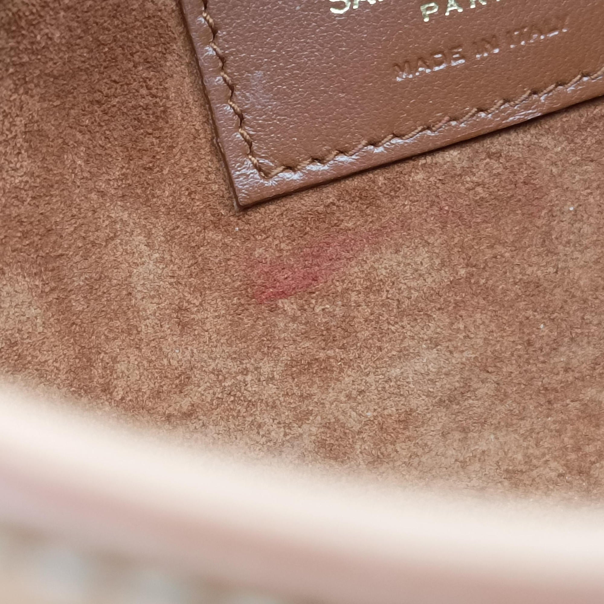 Pre-owned Yves Saint Laurent LE5A7Hobo Camel Leather 710318 handbag | stylenewstar
