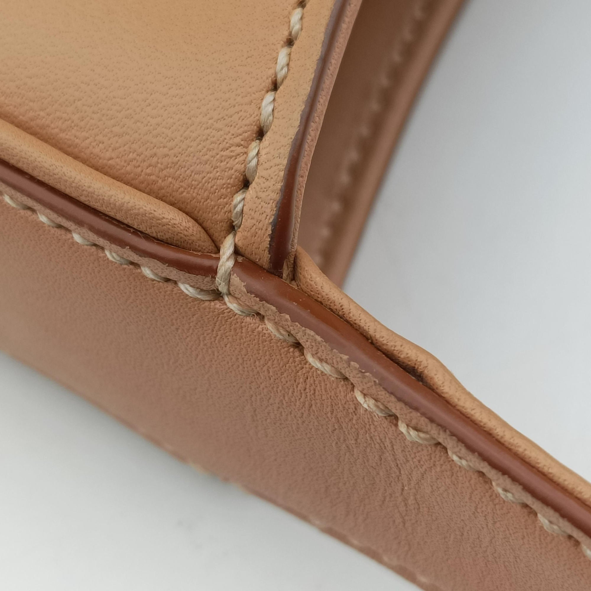 Pre-owned Yves Saint Laurent LE5A7Hobo Camel Leather 710318 handbag | stylenewstar
