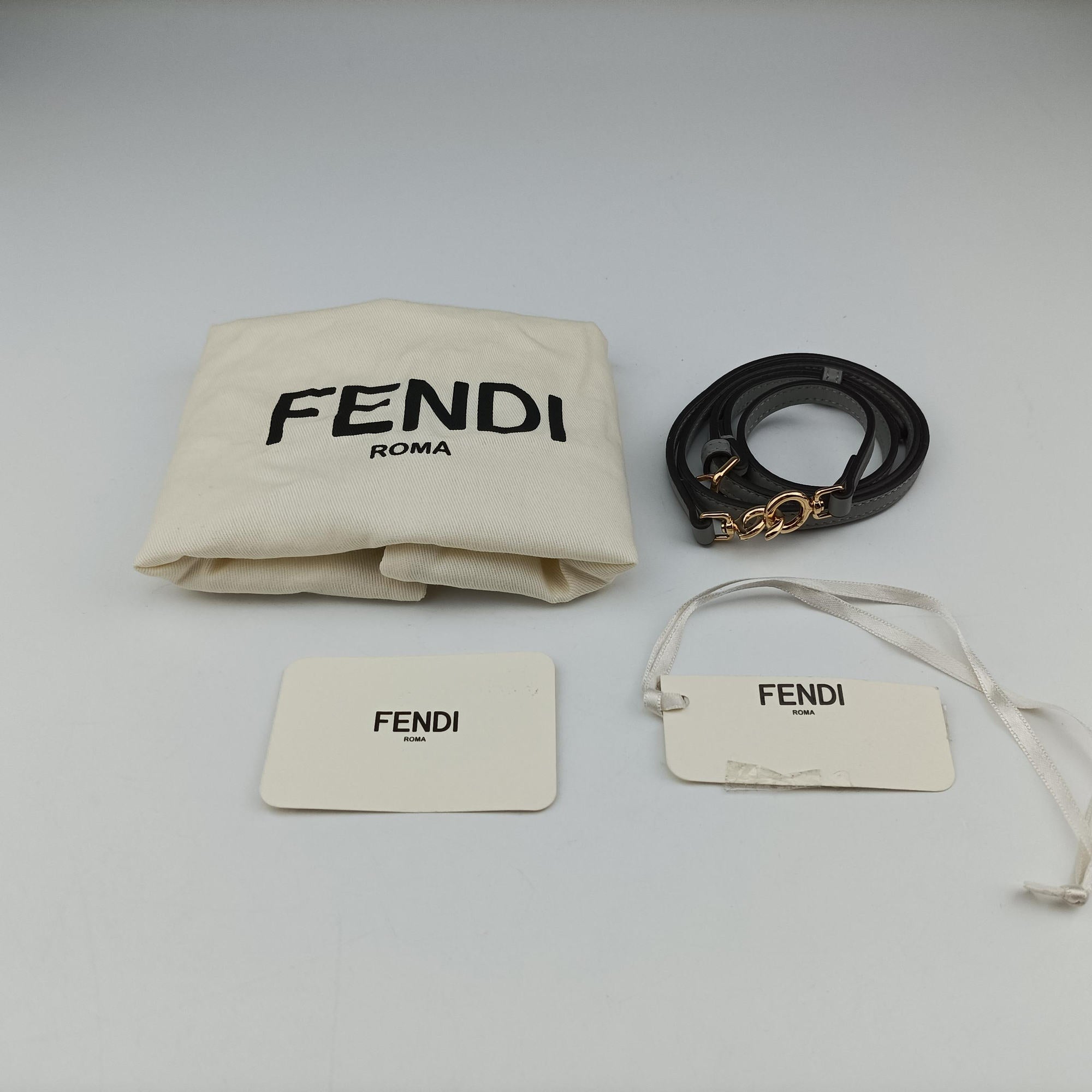 Pre-owned Fendi First Grey fur 8BP129 shoulderbag | stylenewstar