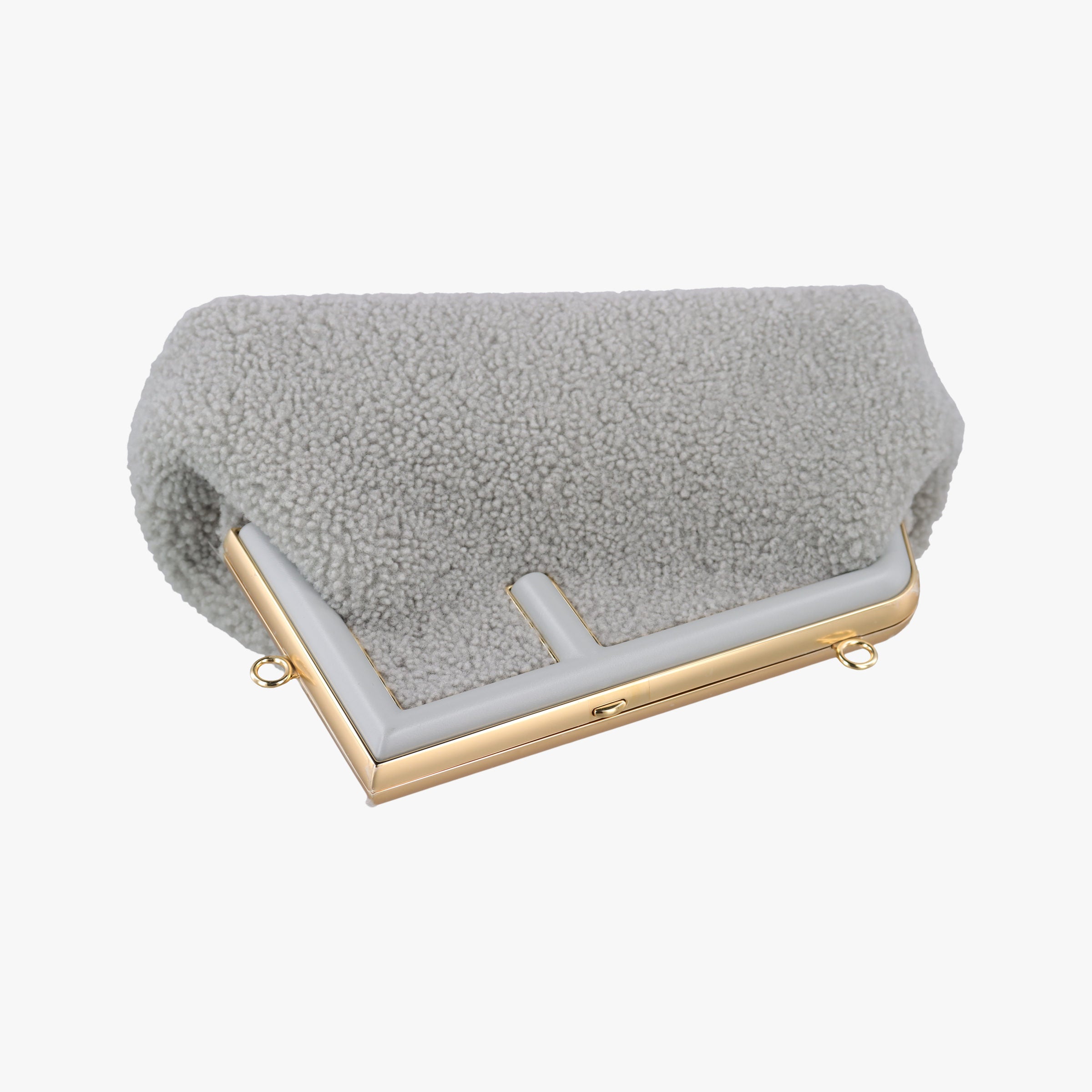Pre-owned Fendi First Grey fur 8BP129 shoulderbag | stylenewstar