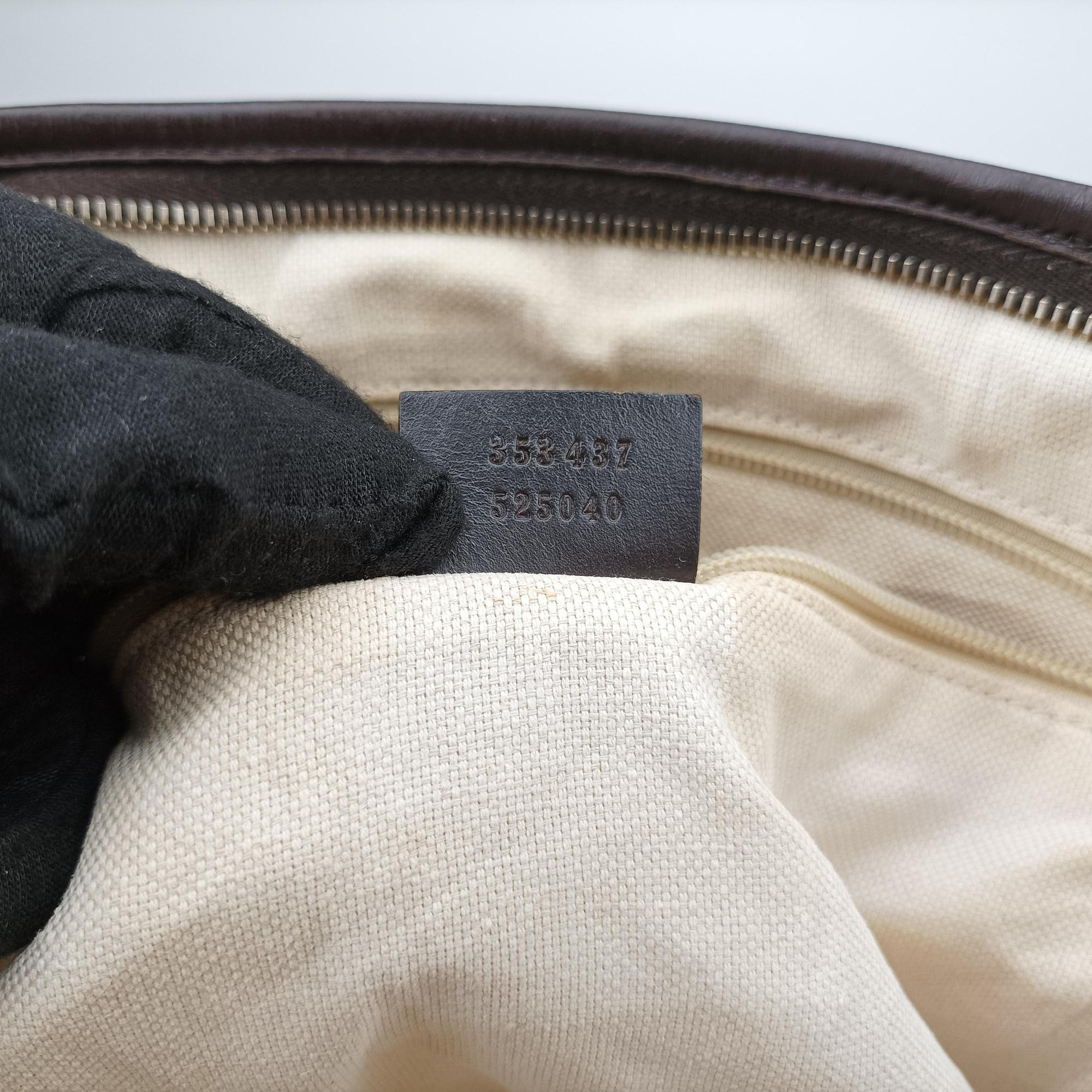 Pre-owned Gucci GG Supreme Brown PVC coated canvas×Leather 353437 shoulderbag | stylenewstar