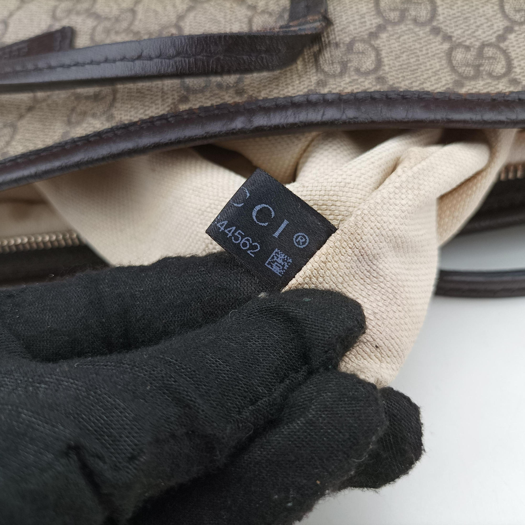 Pre-owned Gucci GG Supreme Brown PVC coated canvas×Leather 353437 shoulderbag | stylenewstar
