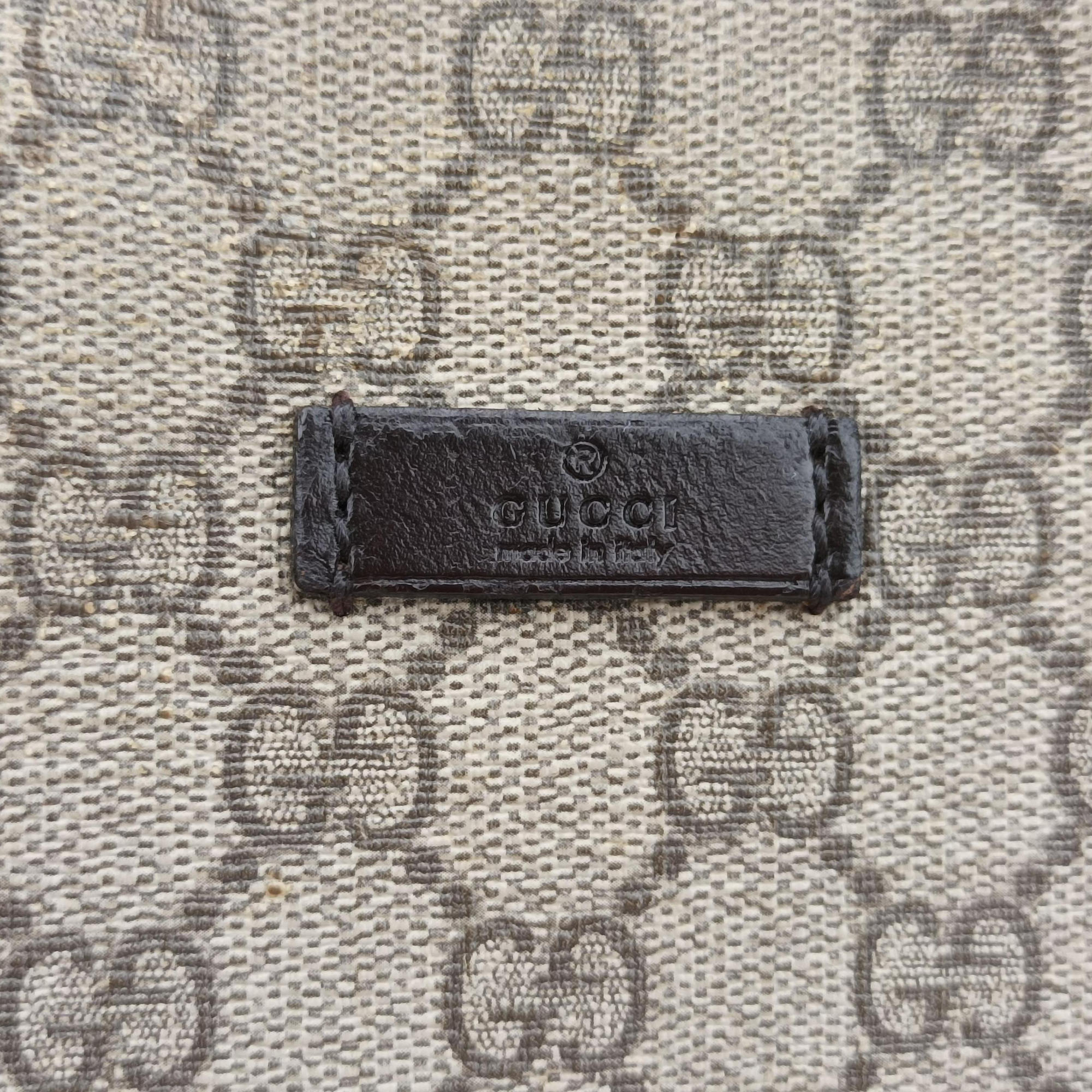 Pre-owned Gucci GG Supreme Brown PVC coated canvas×Leather 353437 shoulderbag | stylenewstar