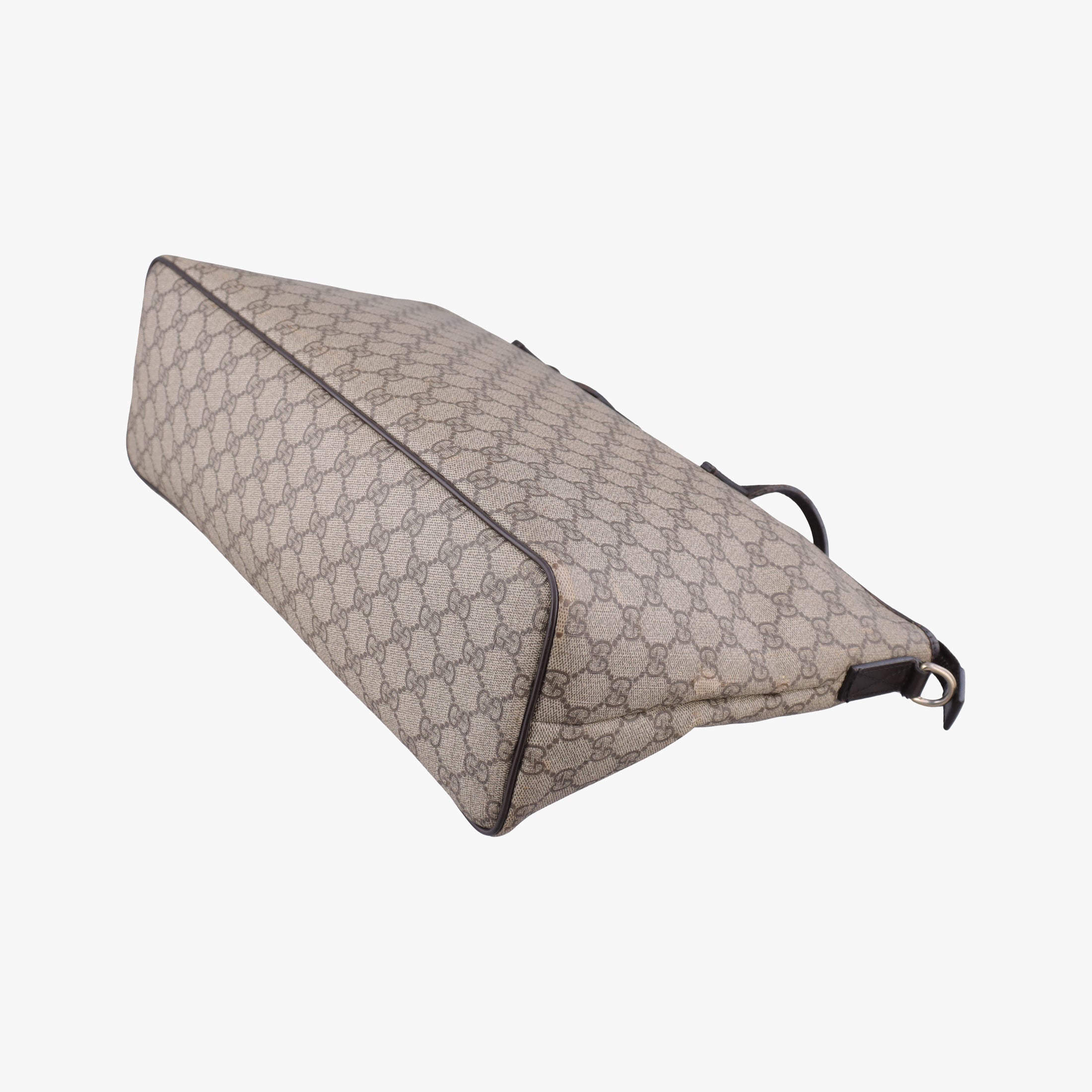 Pre-owned Gucci GG Supreme Brown PVC coated canvas×Leather 353437 shoulderbag | stylenewstar