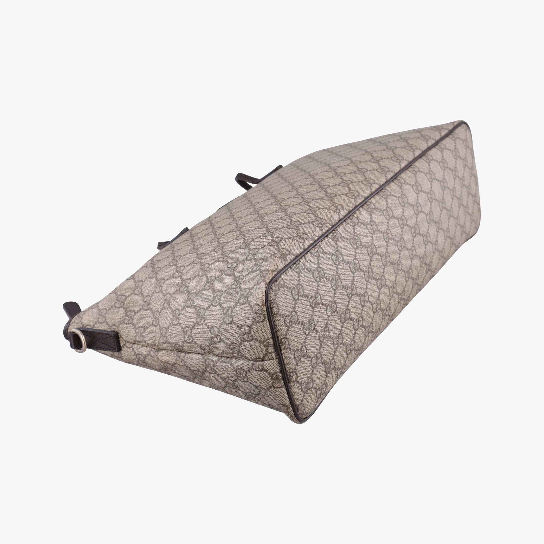 Pre-owned Gucci GG Supreme Brown PVC coated canvas×Leather 353437 shoulderbag | stylenewstar