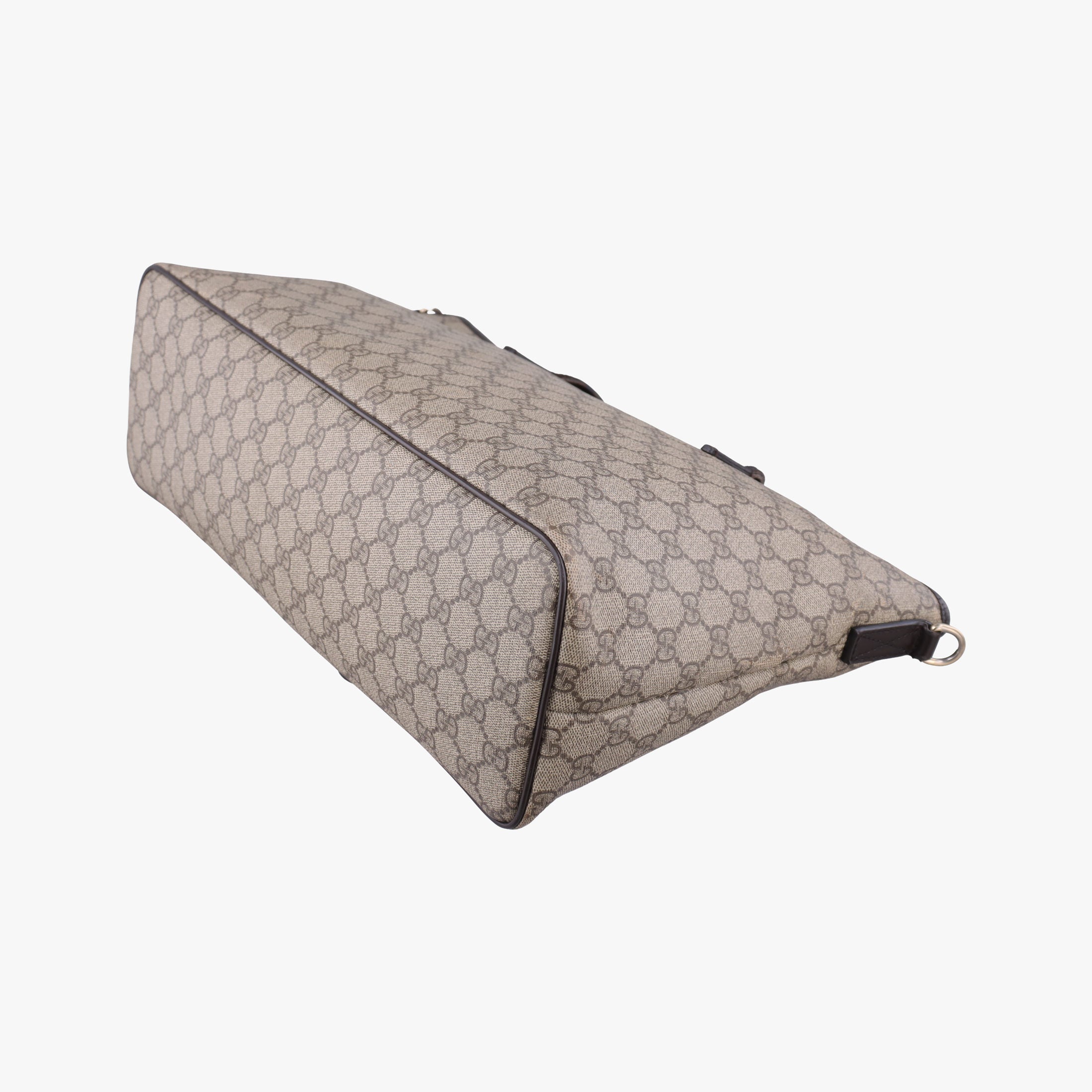 Pre-owned Gucci GG Supreme Brown PVC coated canvas×Leather 353437 shoulderbag | stylenewstar
