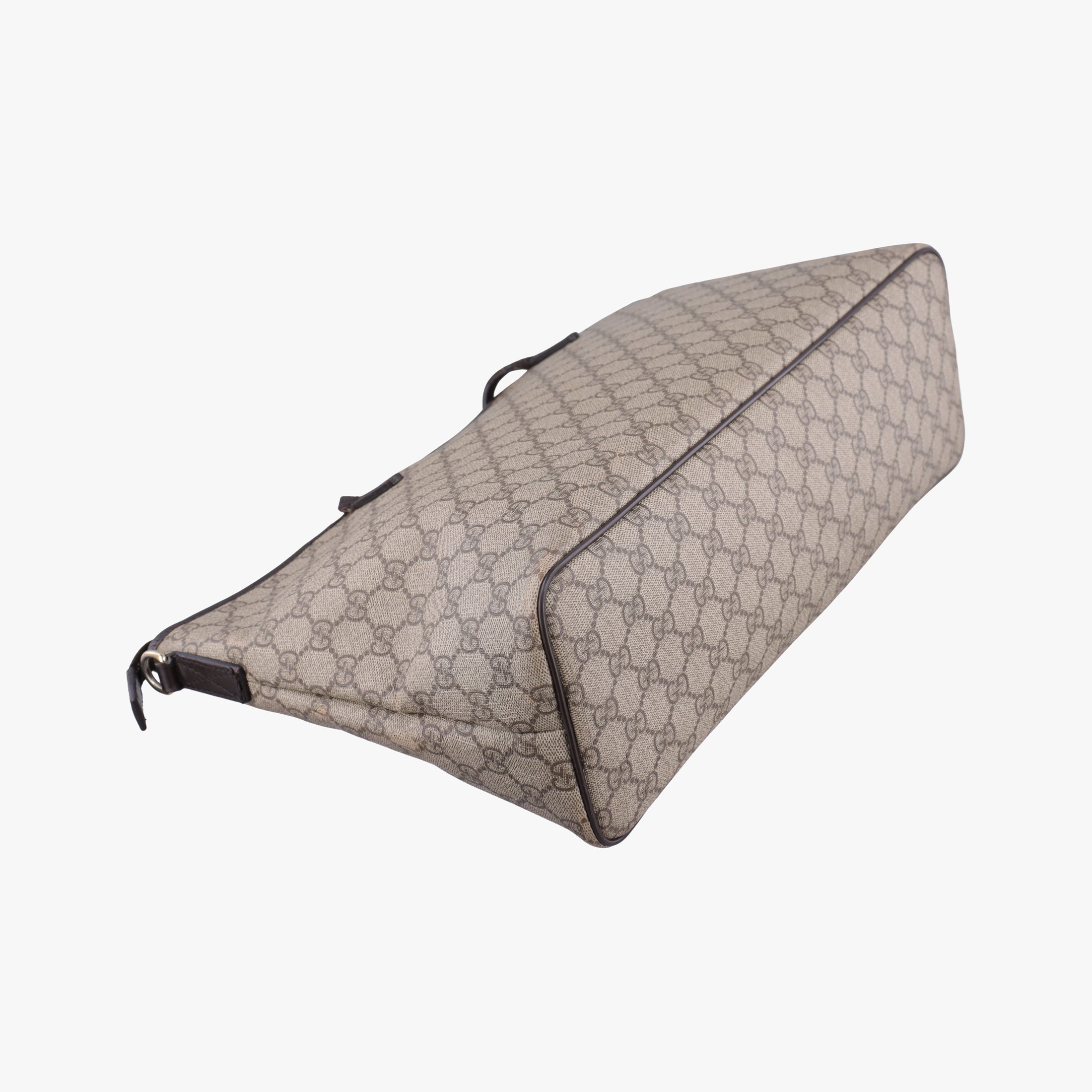 Pre-owned Gucci GG Supreme Brown PVC coated canvas×Leather 353437 shoulderbag | stylenewstar