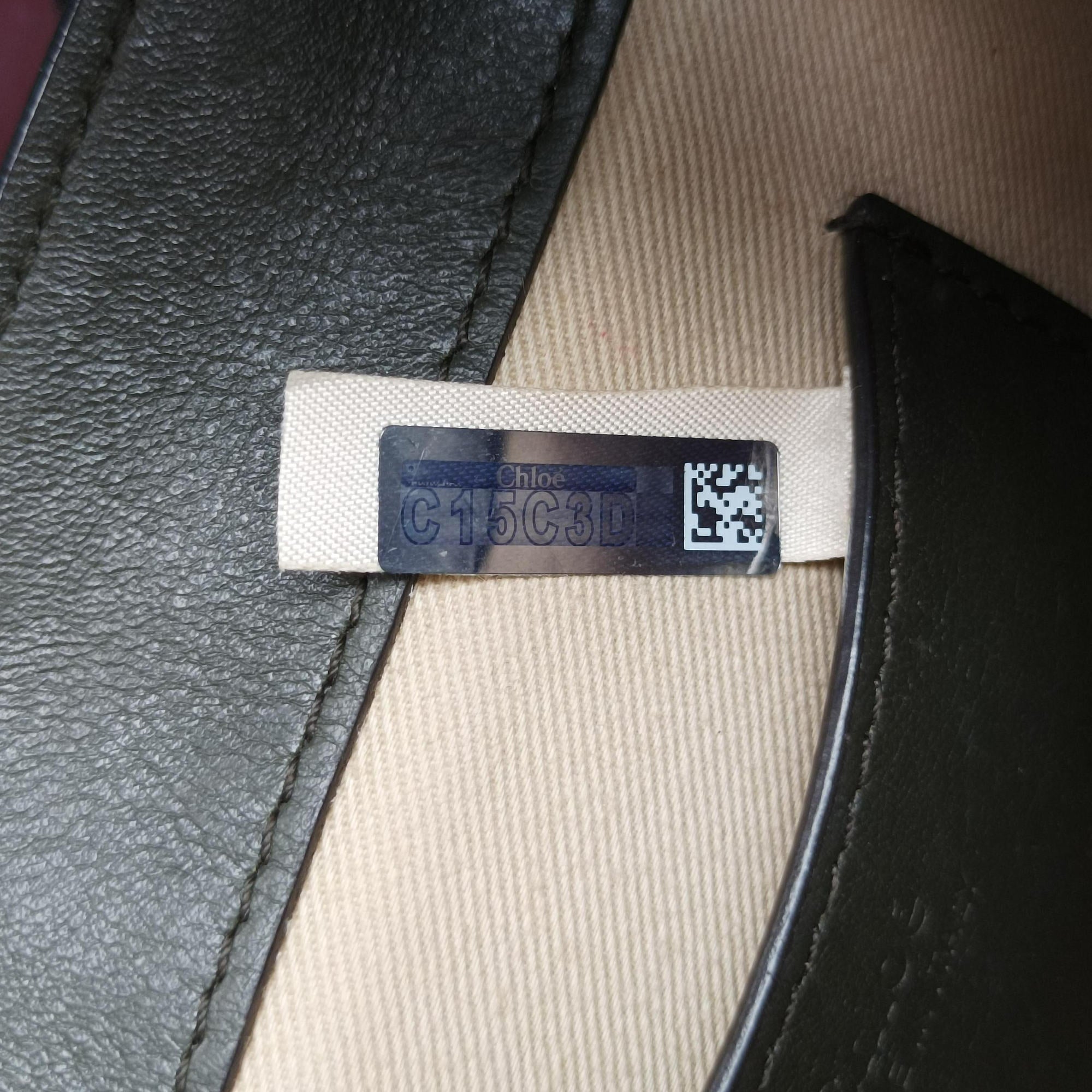 Pre-owned Chloe Tess Green × Bordeaux Leather × Suede  shoulderbag | stylenewstar