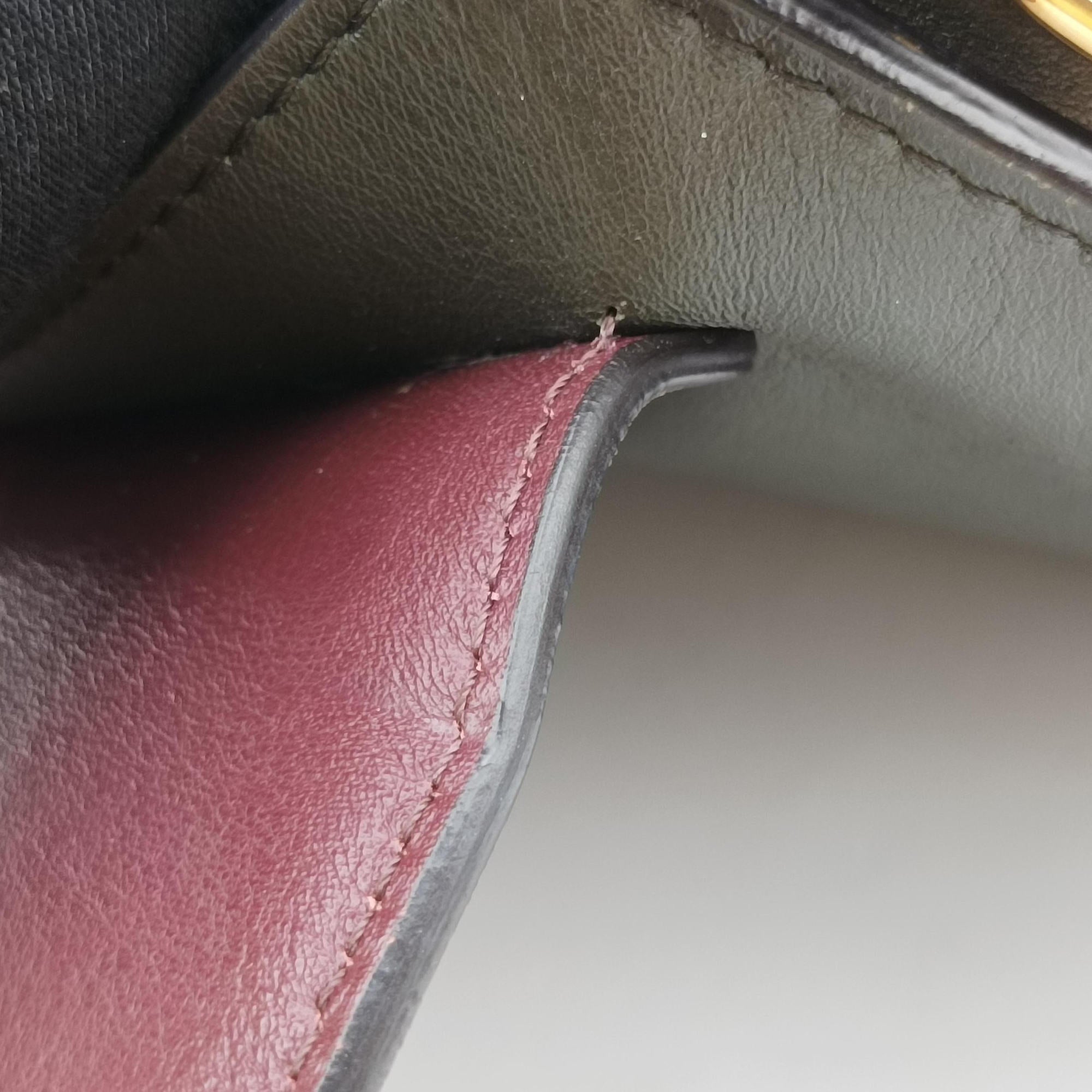 Pre-owned Chloe Tess Green × Bordeaux Leather × Suede  shoulderbag | stylenewstar