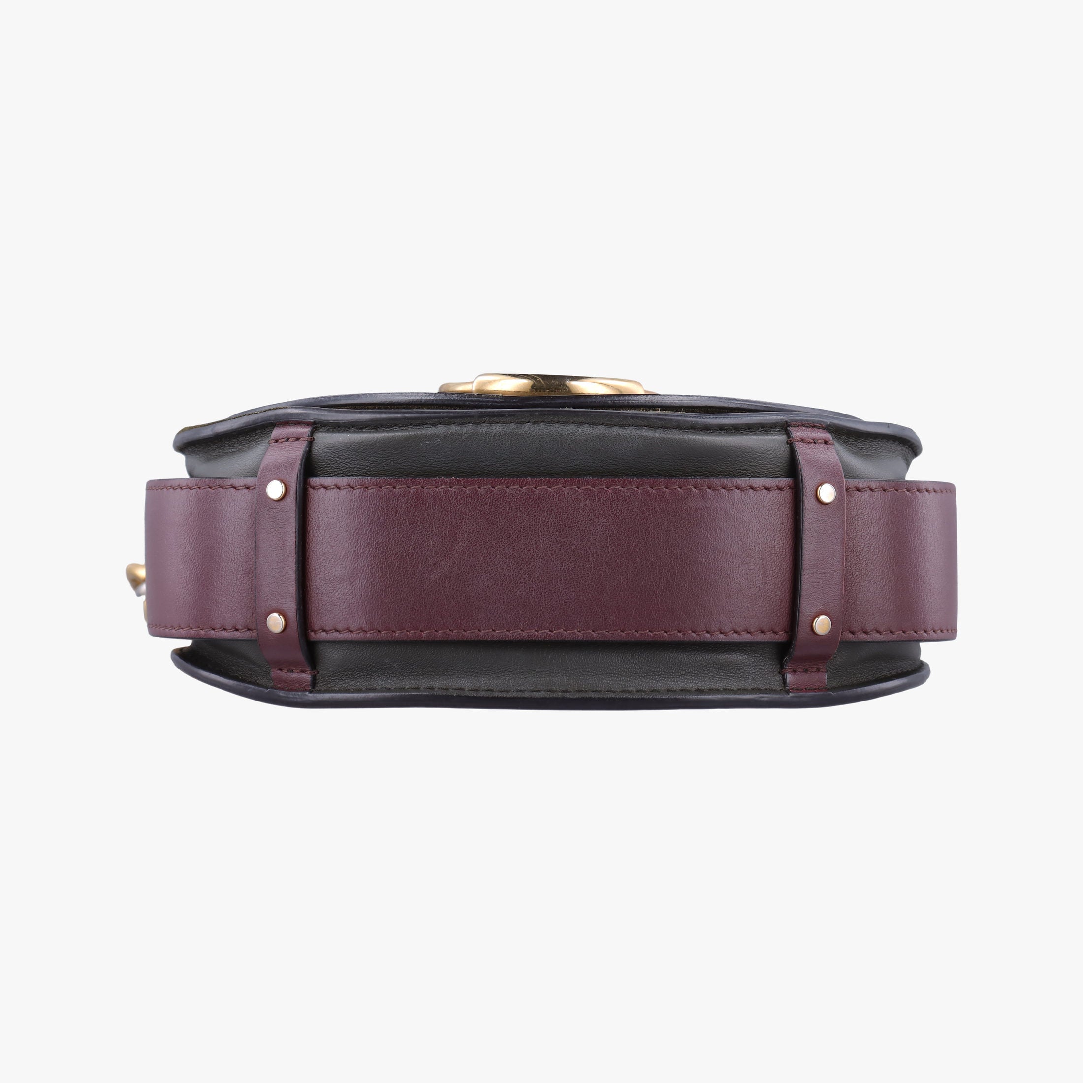Pre-owned Chloe Tess Green × Bordeaux Leather × Suede  shoulderbag | stylenewstar
