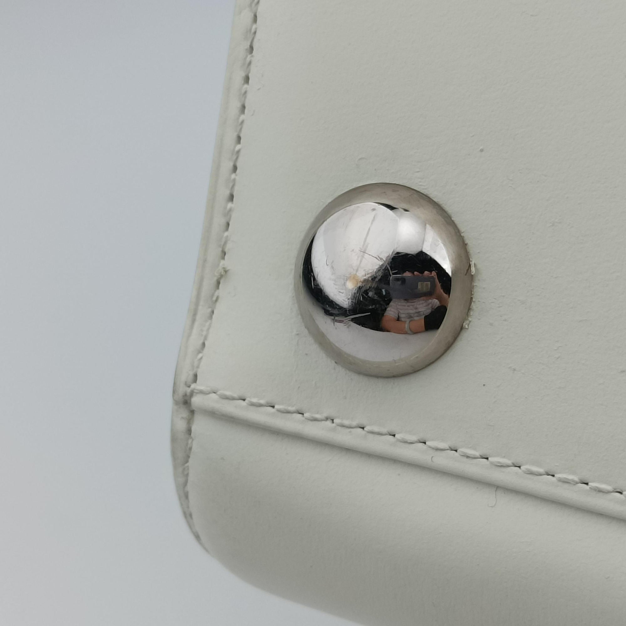 Pre-owned Delvaux Brillant White Leather  shoulderbag | stylenewstar