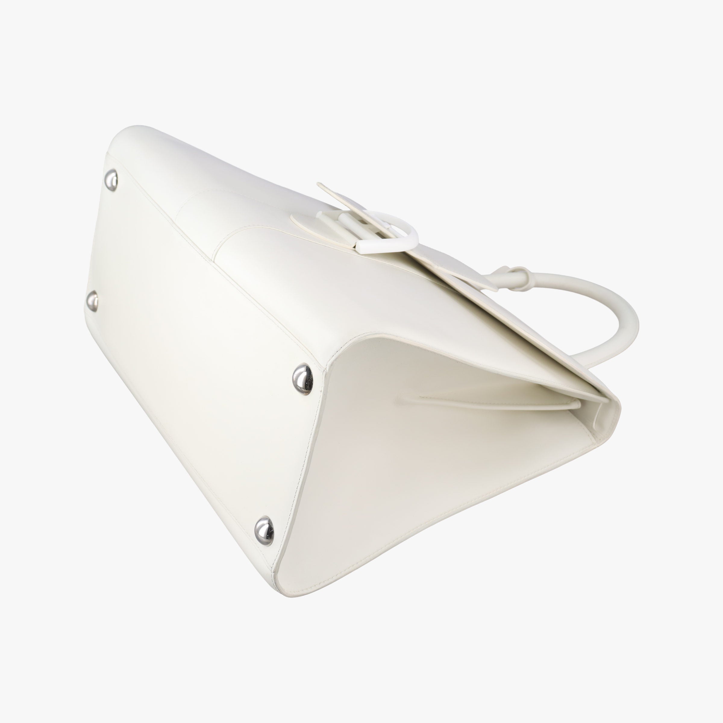 Pre-owned Delvaux Brillant White Leather  shoulderbag | stylenewstar