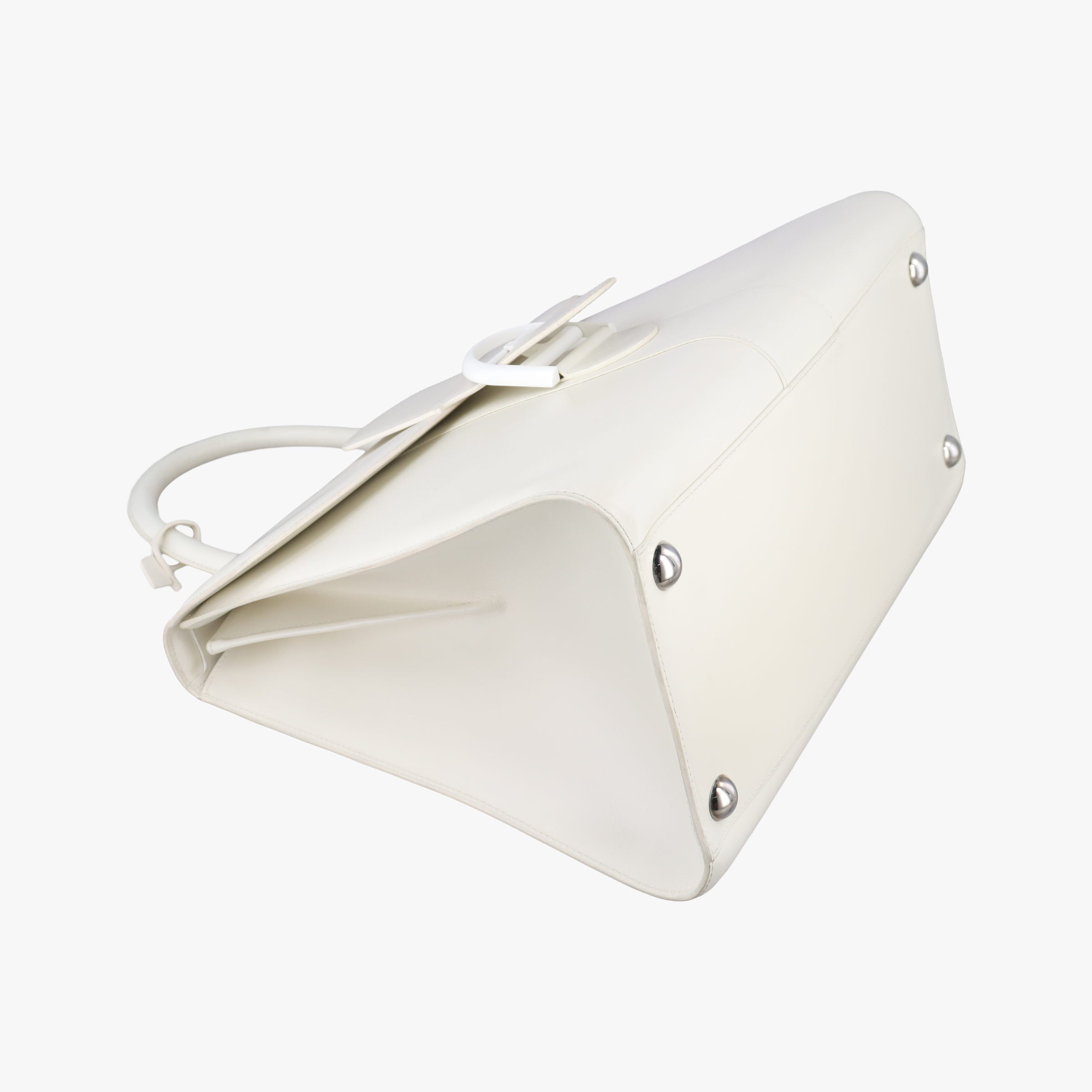 Pre-owned Delvaux Brillant White Leather  shoulderbag | stylenewstar