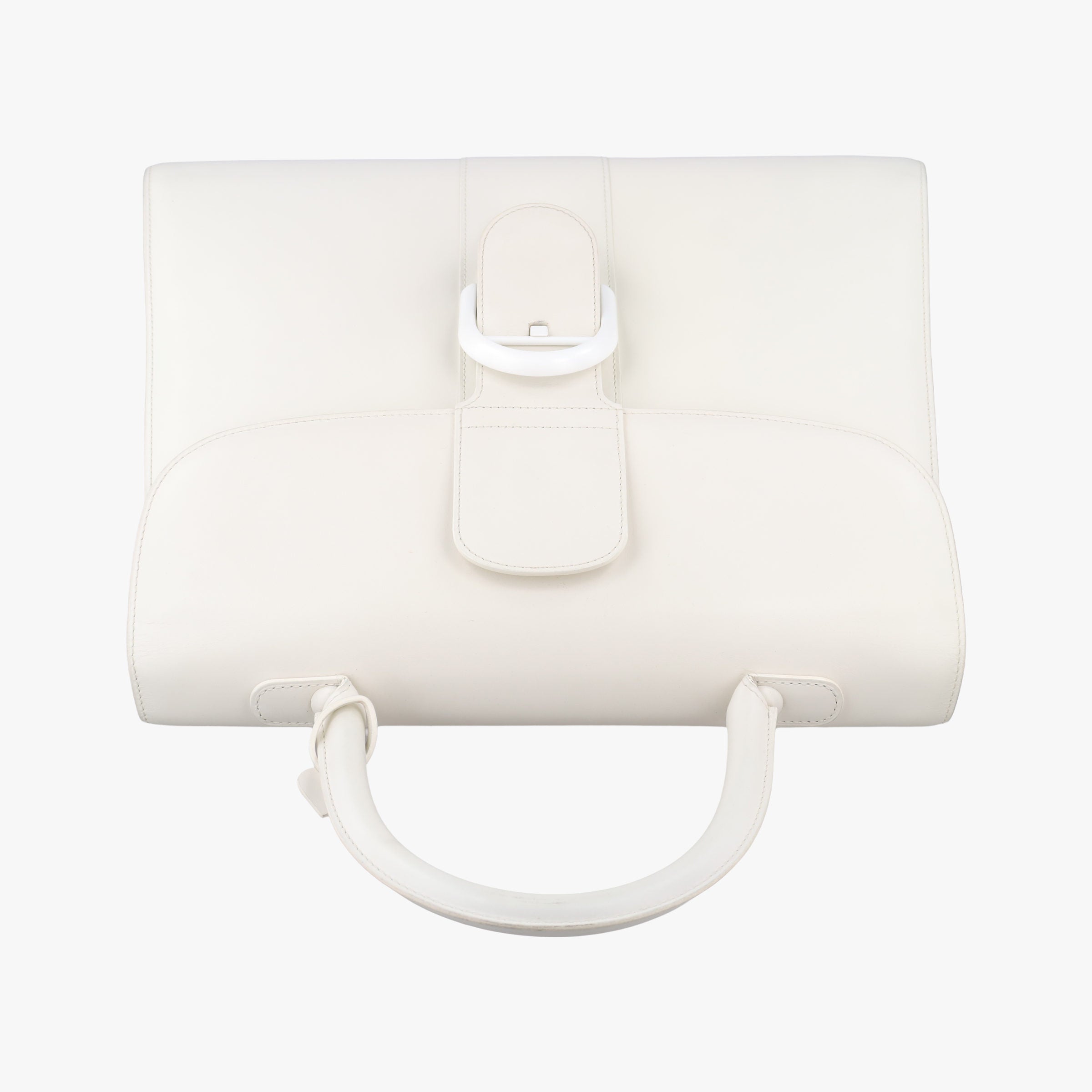 Pre-owned Delvaux Brillant White Leather  shoulderbag | stylenewstar