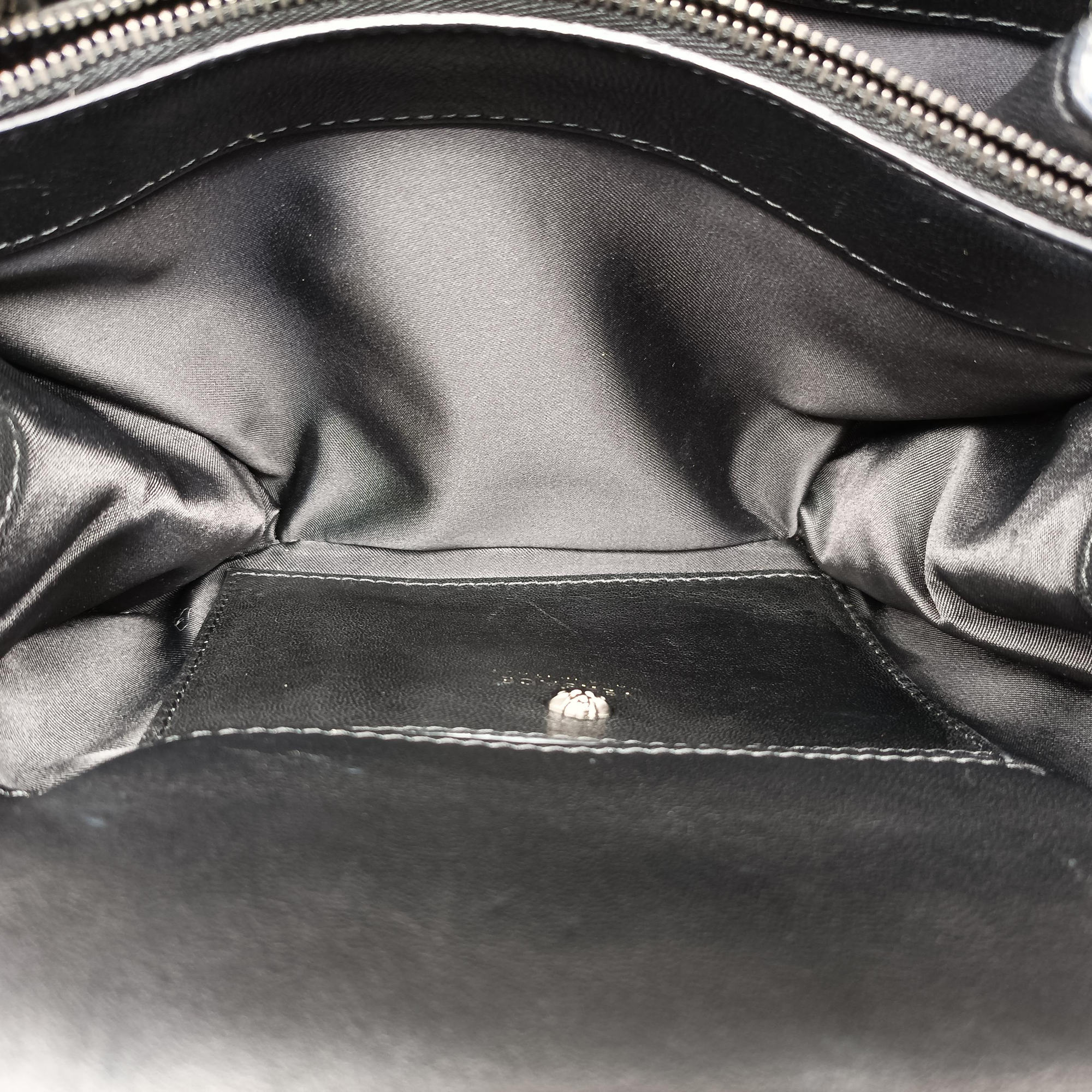 Pre-owned VERSACE Palazzo Sultan Blue×White Tweed  & Leather  shoulderbag | stylenewstar