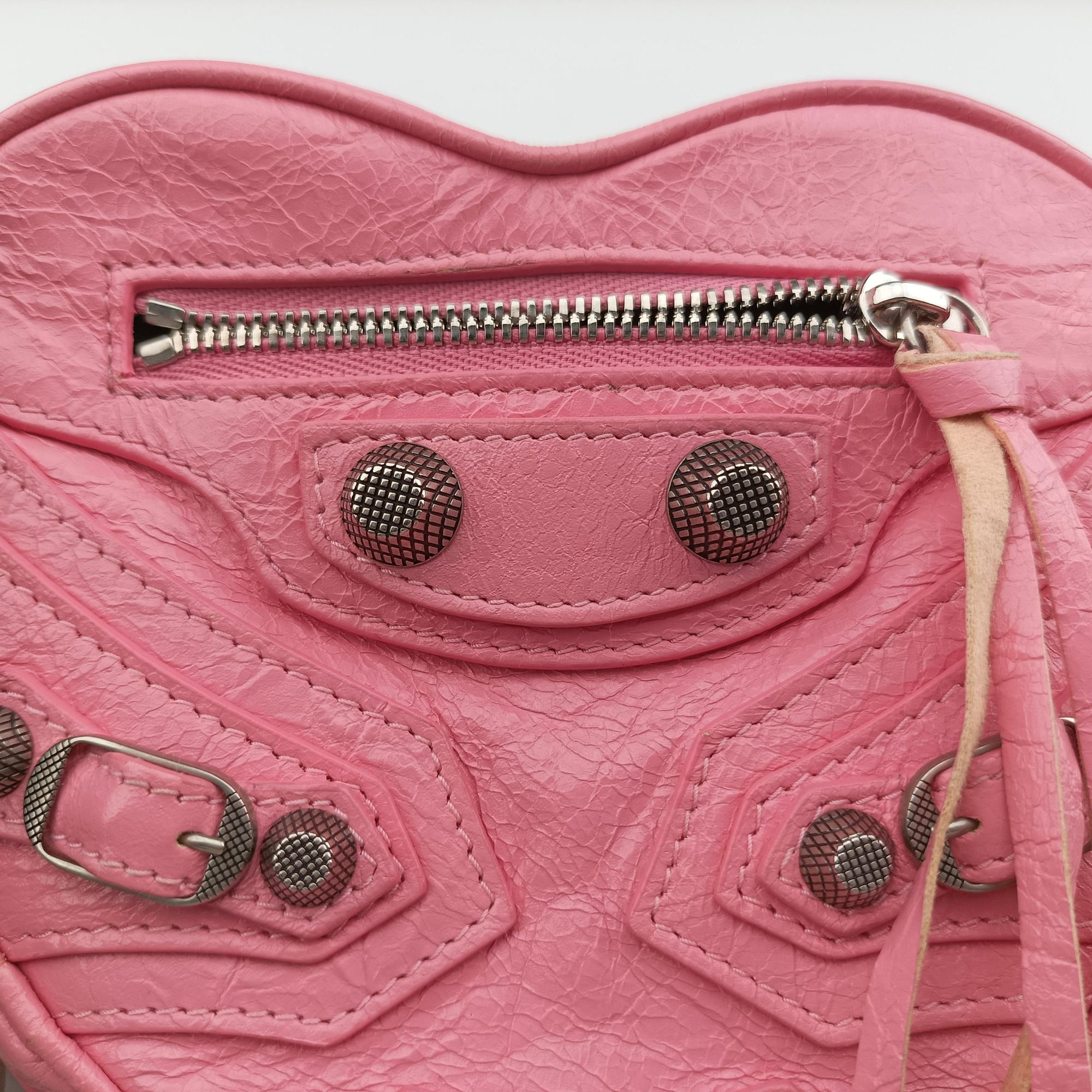 Vintage Balenciaga Le Cagole Heart Mini Pink lambskin  shoulderbag | stylenewstar