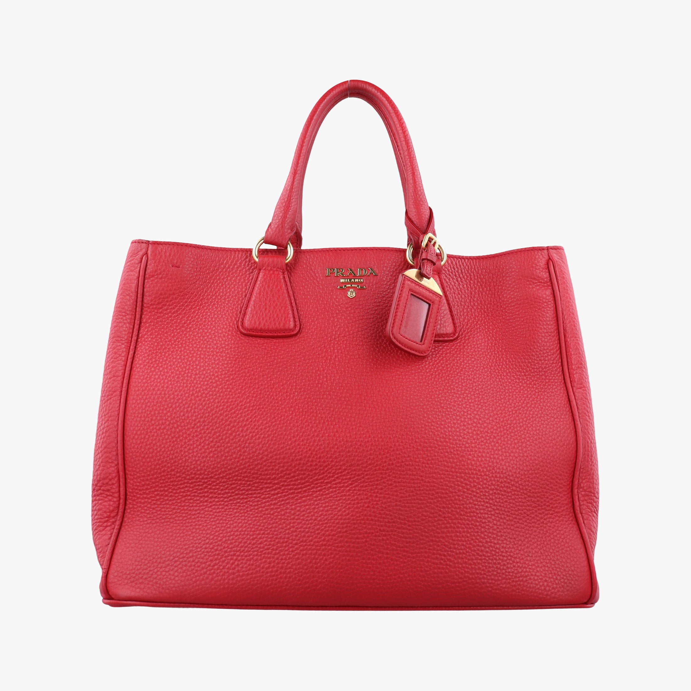 Secondhand Prada Vitello Daino Top Handle Red Leather BN2420 handbag | stylenewstar