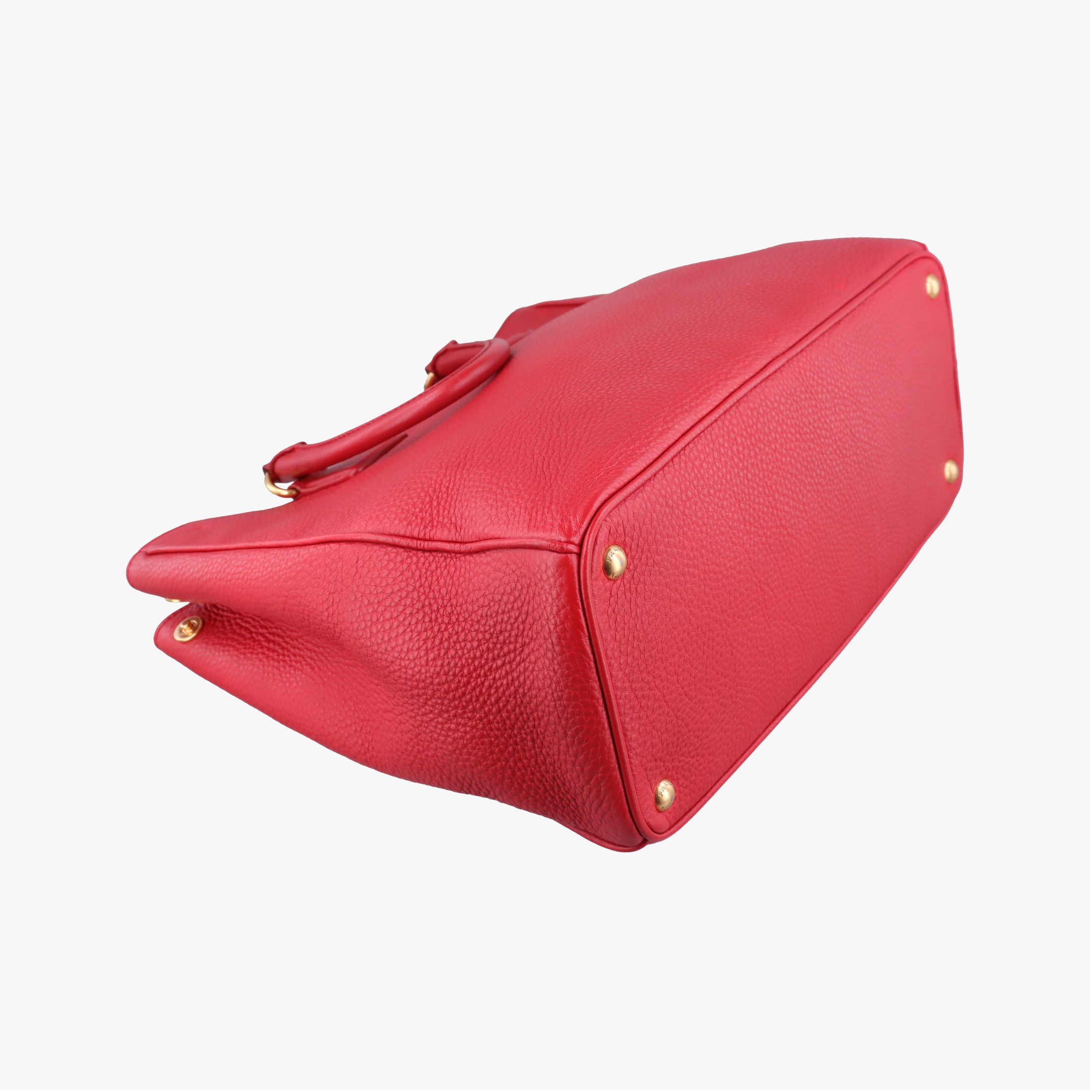 Secondhand Prada Vitello Daino Top Handle Red Leather BN2420 handbag | stylenewstar