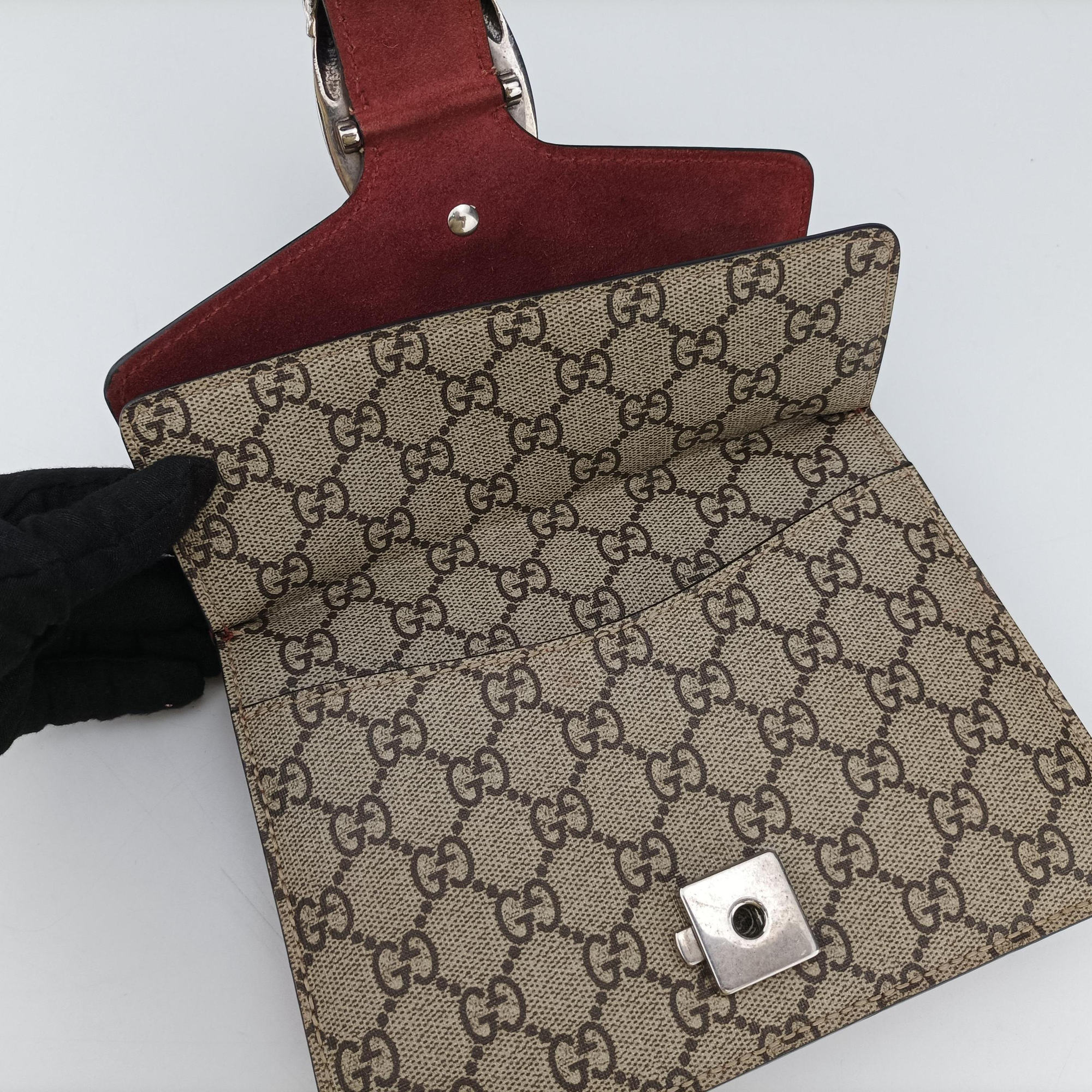 Vintage Gucci Dionysus beige×red×multicolor PVC coated canvas × suede 421970 shoulderbag | stylenewstar
