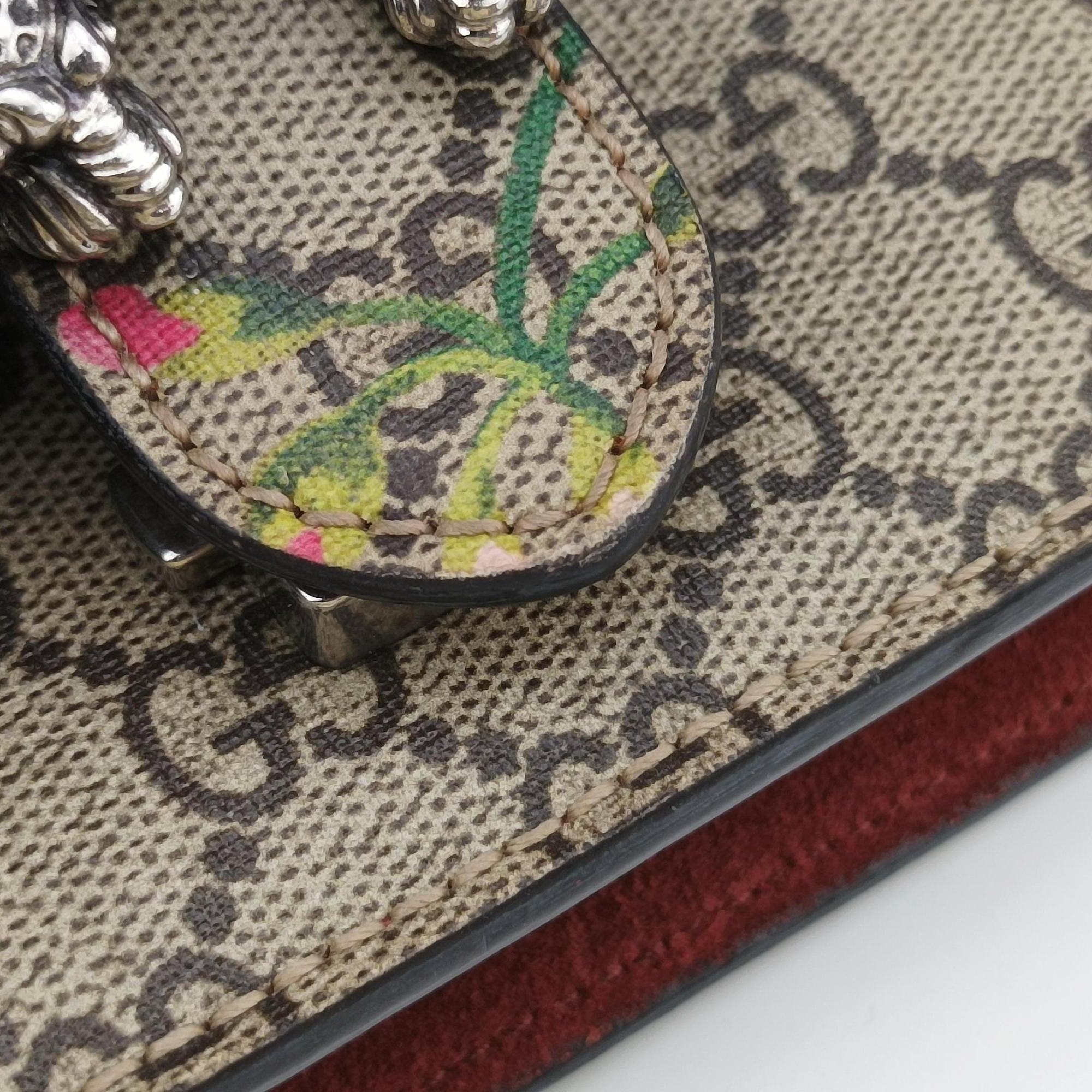Vintage Gucci Dionysus beige×red×multicolor PVC coated canvas × suede 421970 shoulderbag | stylenewstar