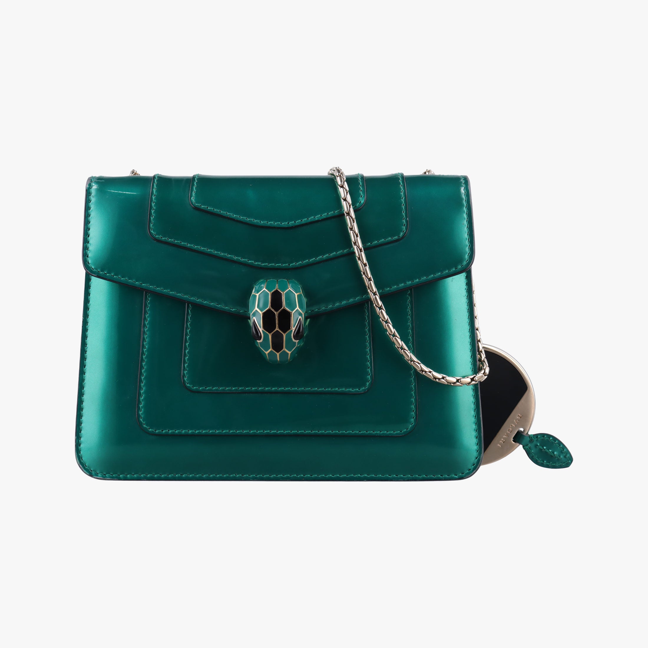 Pre-owned Bvlgari Serpenti Forever Green enamel  shoulderbag | stylenewstar