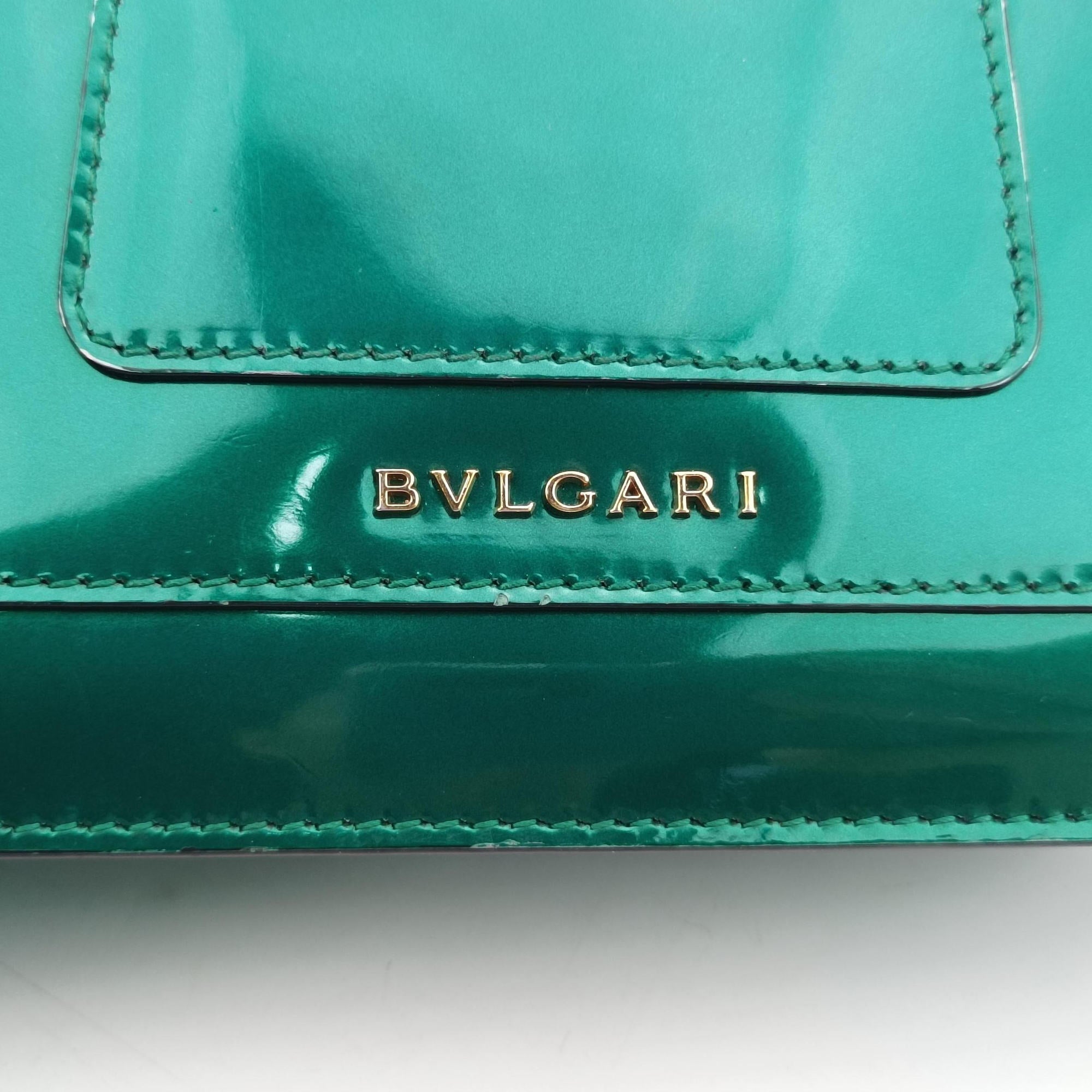 Pre-owned Bvlgari Serpenti Forever Green enamel  shoulderbag | stylenewstar