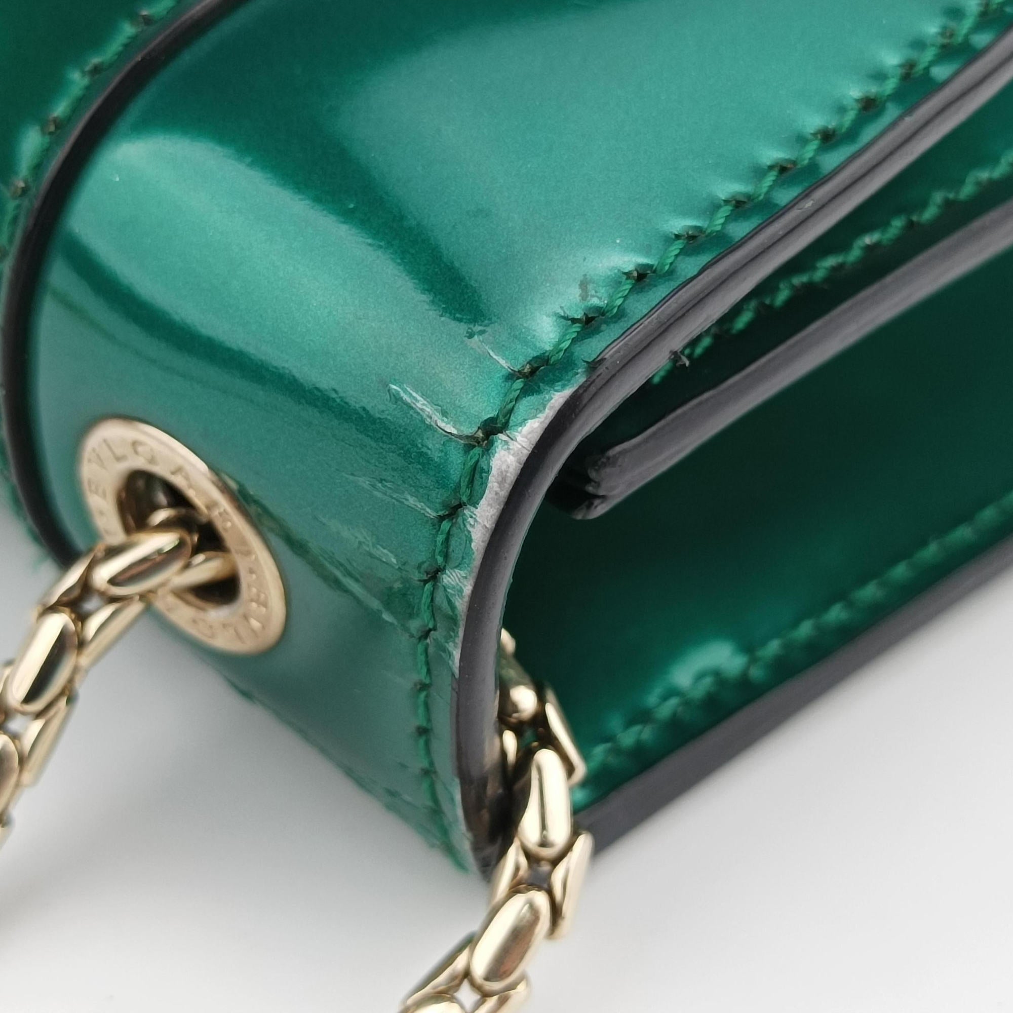 Pre-owned Bvlgari Serpenti Forever Green enamel  shoulderbag | stylenewstar