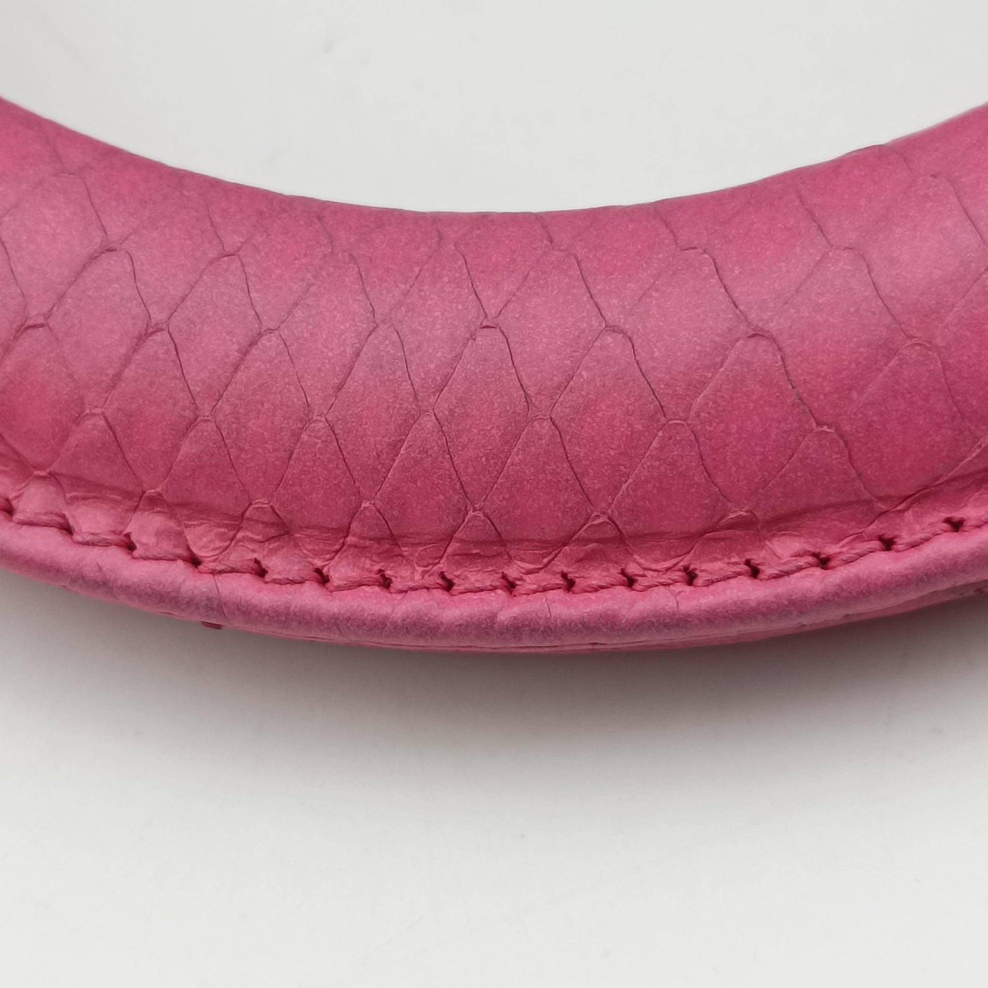 Secondhand Christian Dior Lady Dior Pink snakeskin  shoulderbag | stylenewstar