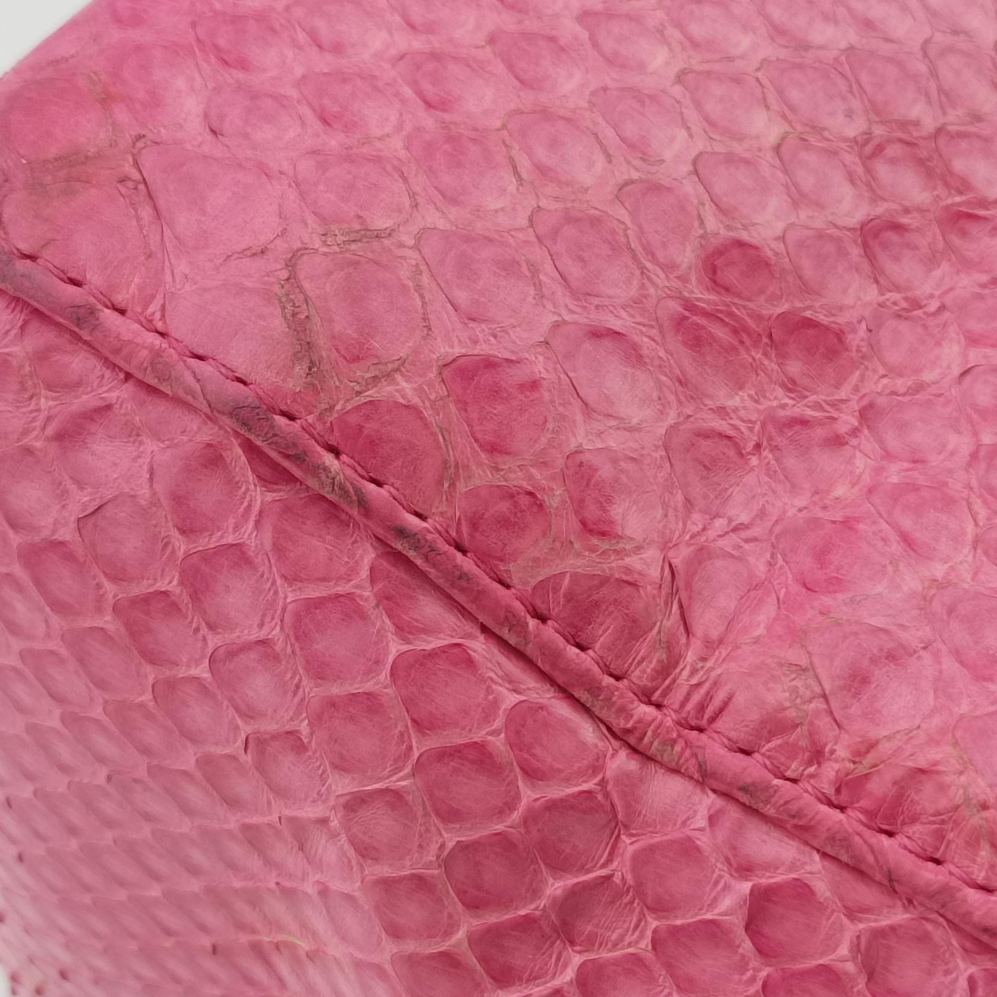 Secondhand Christian Dior Lady Dior Pink snakeskin  shoulderbag | stylenewstar