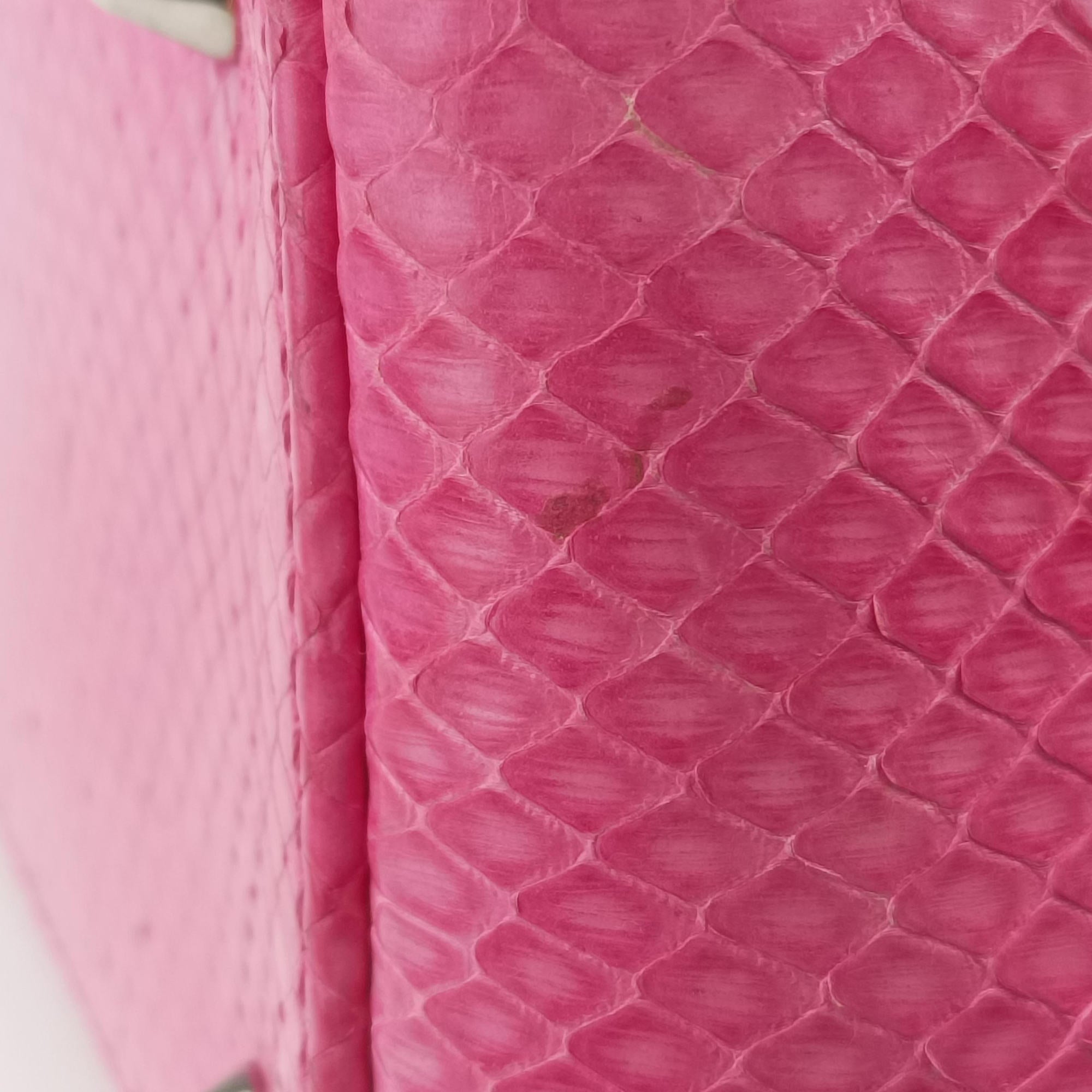 Secondhand Christian Dior Lady Dior Pink snakeskin  shoulderbag | stylenewstar
