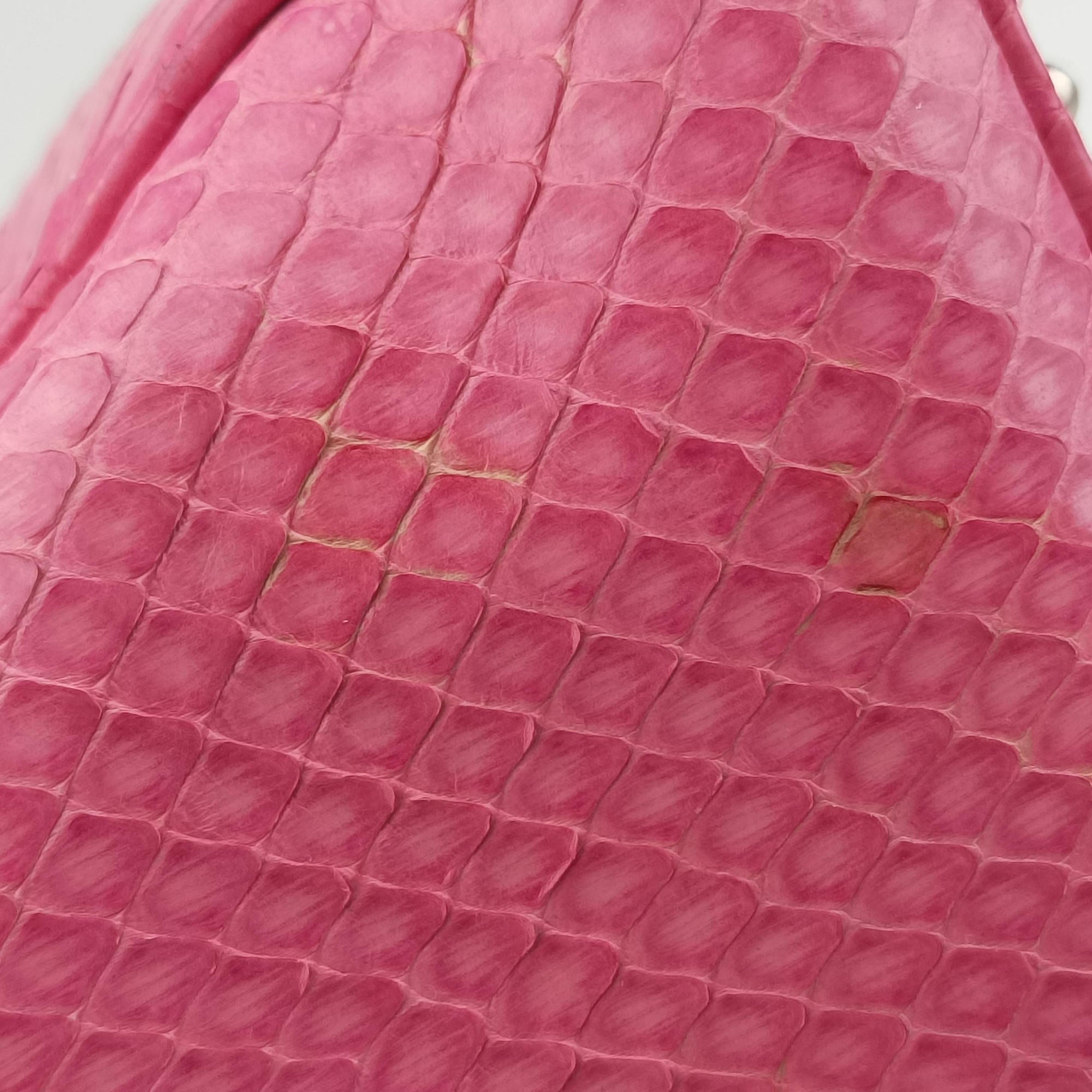 Secondhand Christian Dior Lady Dior Pink snakeskin  shoulderbag | stylenewstar