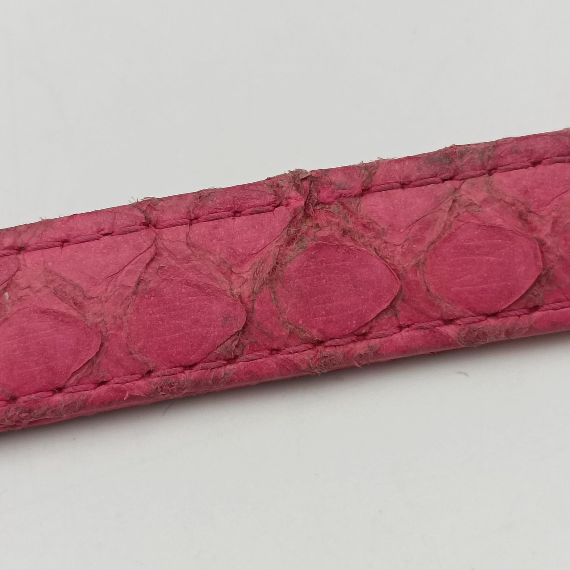 Secondhand Christian Dior Lady Dior Pink snakeskin  shoulderbag | stylenewstar