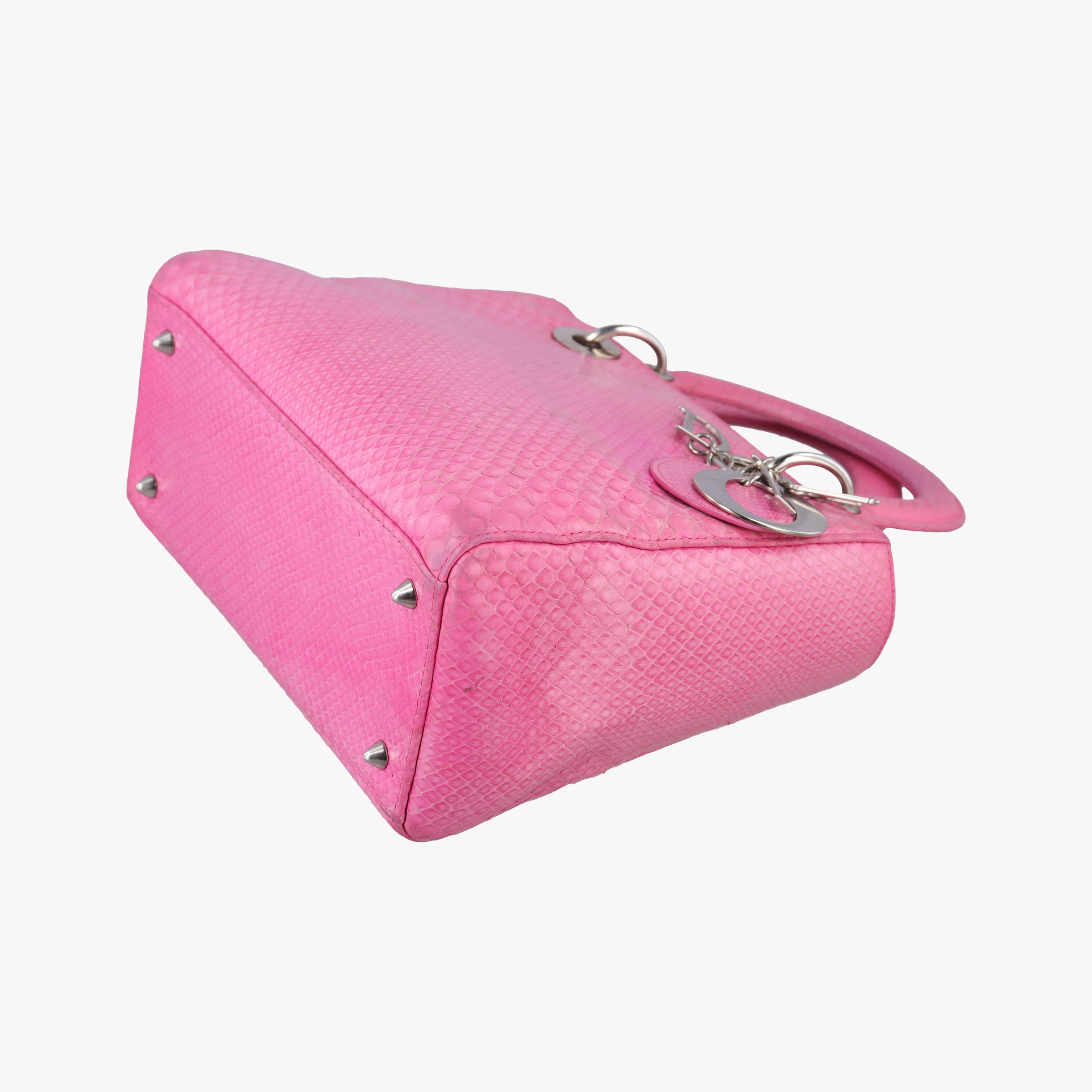 Secondhand Christian Dior Lady Dior Pink snakeskin  shoulderbag | stylenewstar