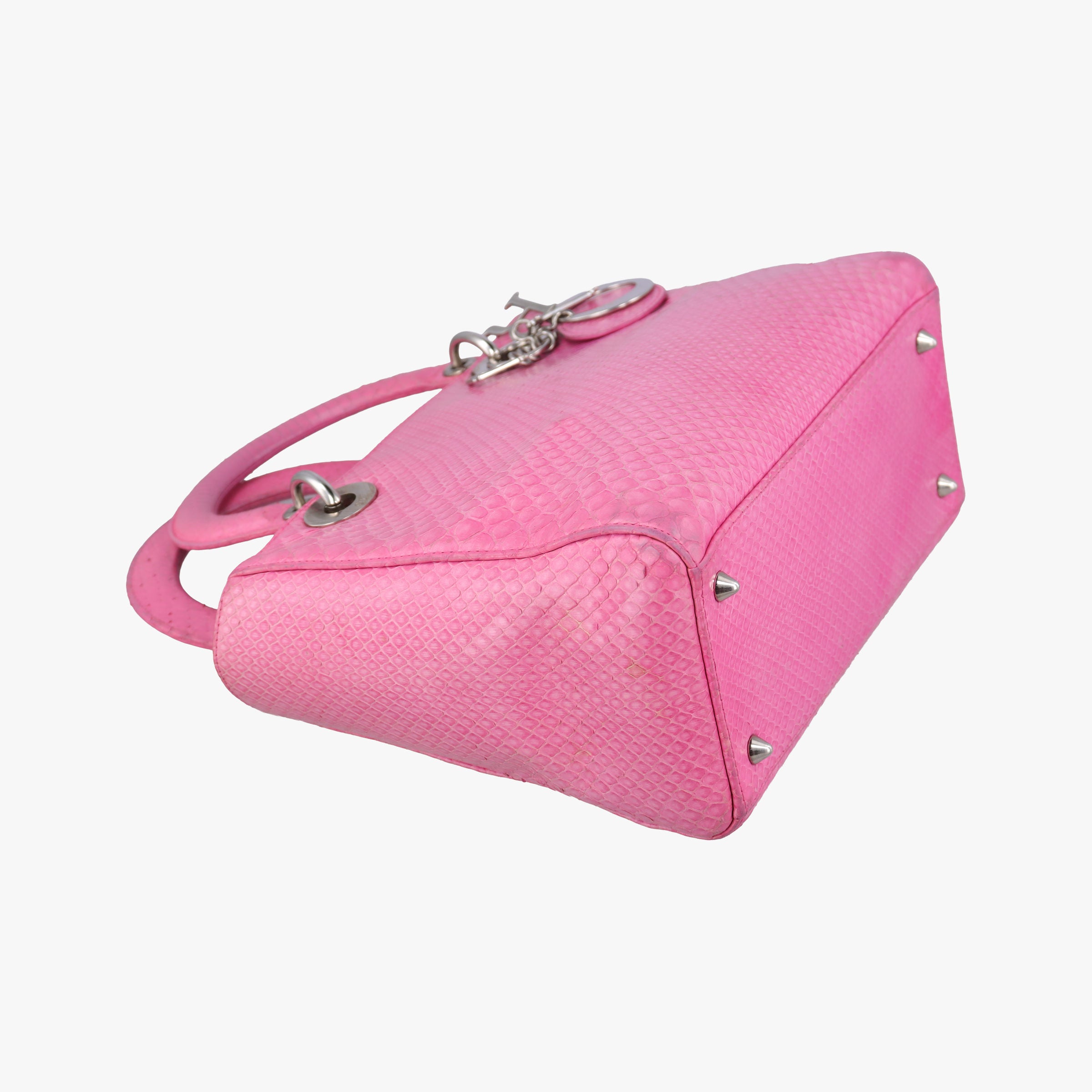 Secondhand Christian Dior Lady Dior Pink snakeskin  shoulderbag | stylenewstar