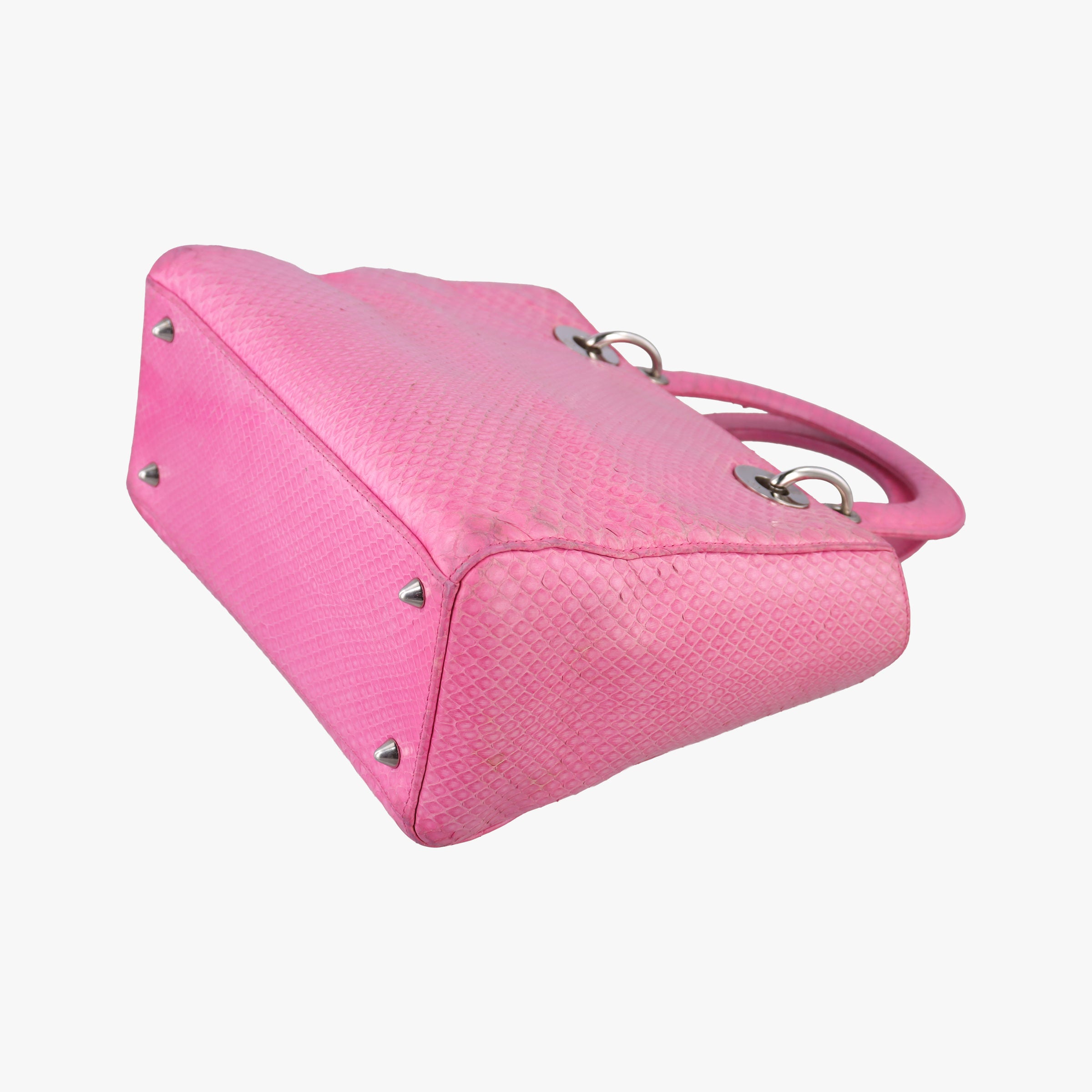Secondhand Christian Dior Lady Dior Pink snakeskin  shoulderbag | stylenewstar