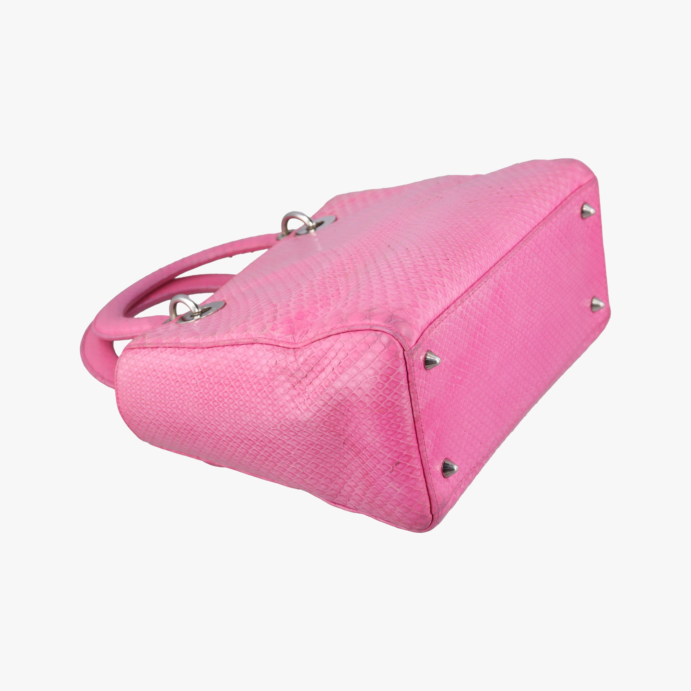 Secondhand Christian Dior Lady Dior Pink snakeskin  shoulderbag | stylenewstar
