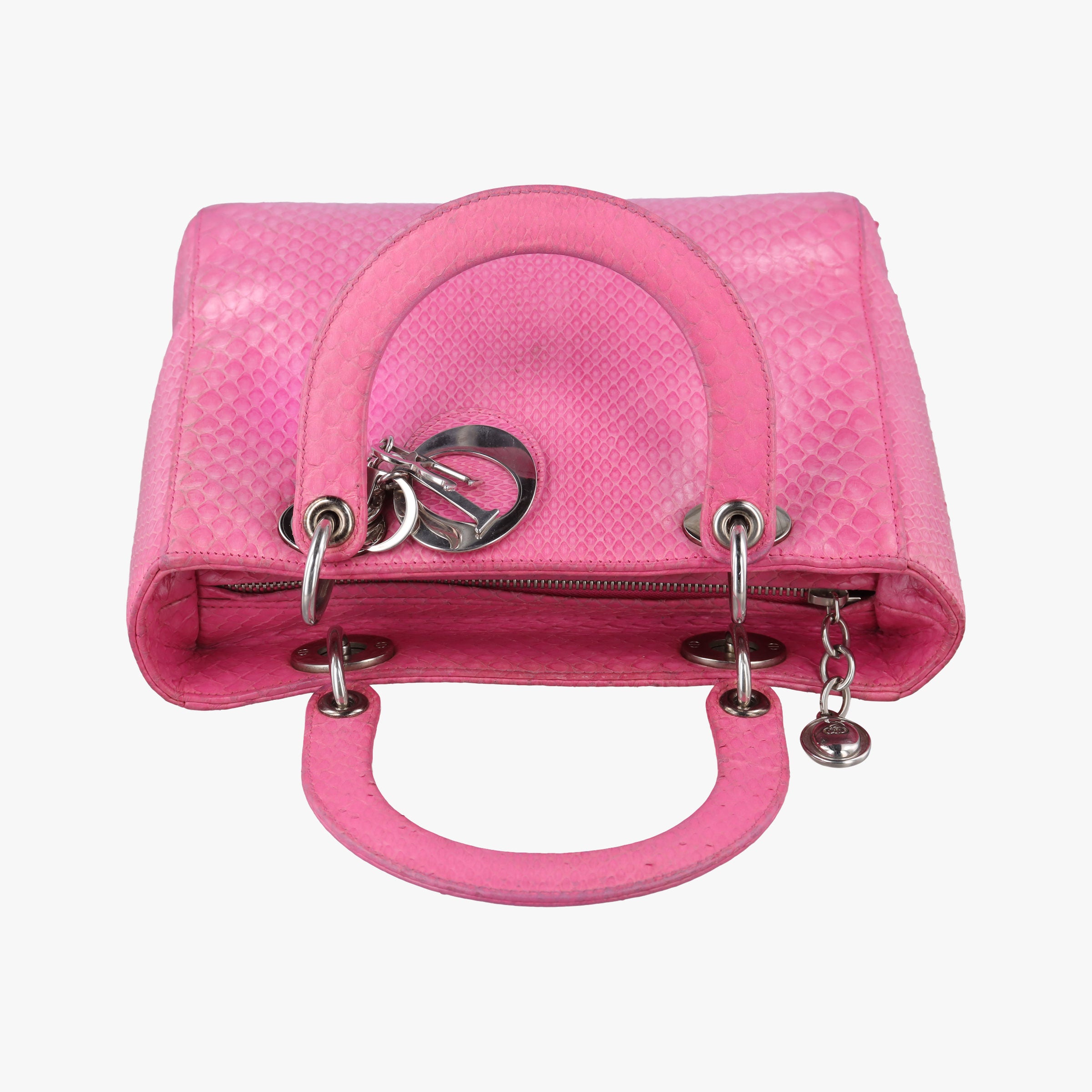 Secondhand Christian Dior Lady Dior Pink snakeskin  shoulderbag | stylenewstar