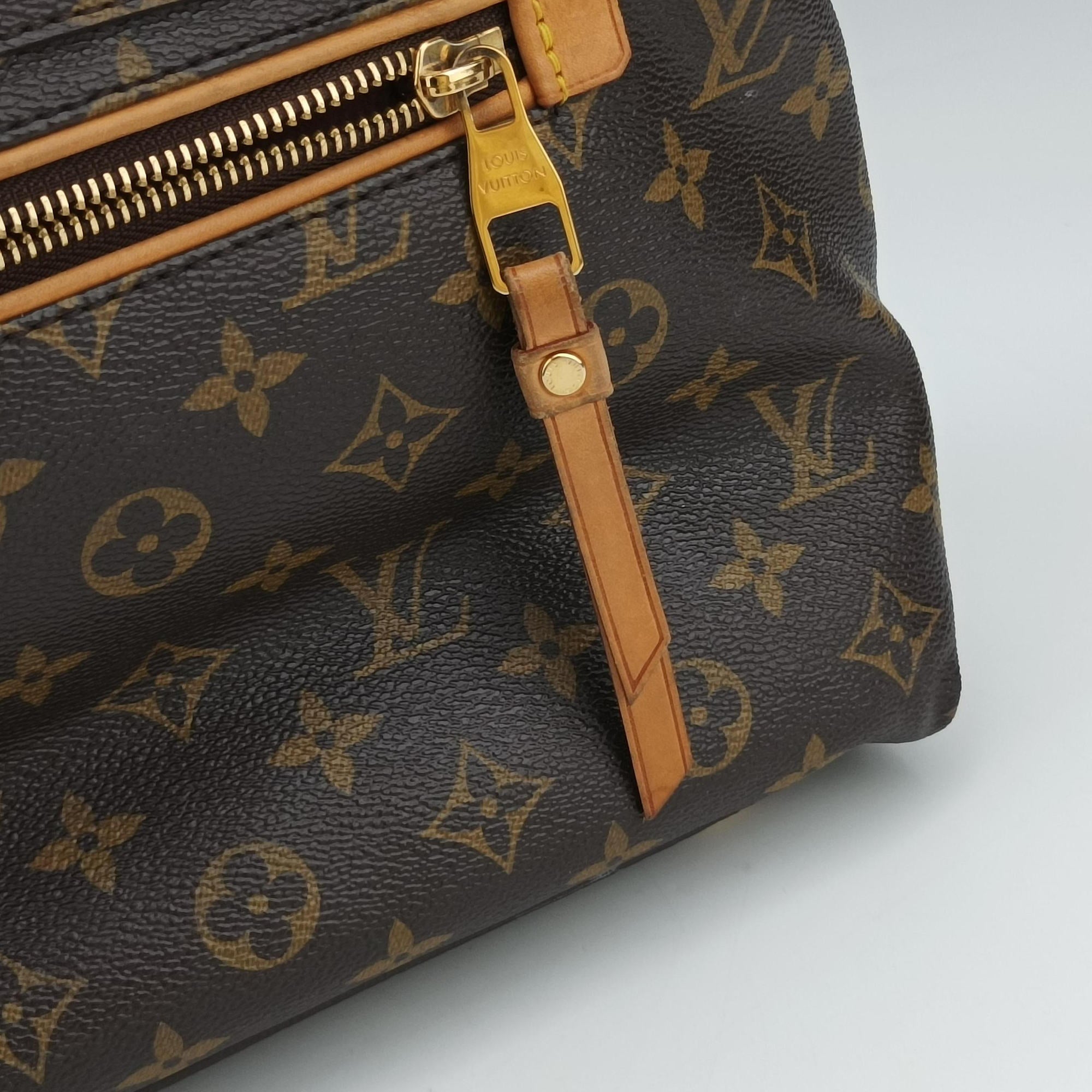 Pre-owned Louis Vuitton OLYMPE Brown×QUETSCHE Monogram Canvas×calf leather M40926 handbag | stylenewstar