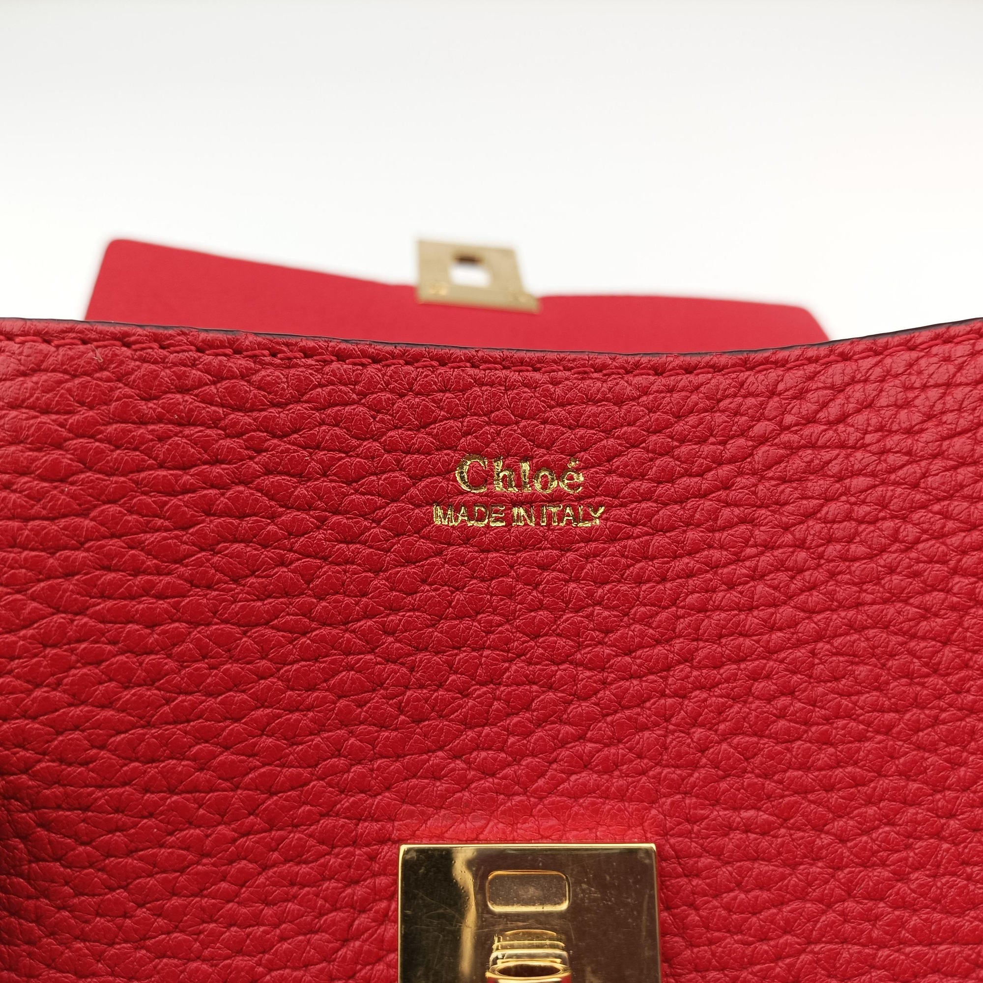 Pre-owned Chloe DREW Red Leather  shoulderbag | stylenewstar