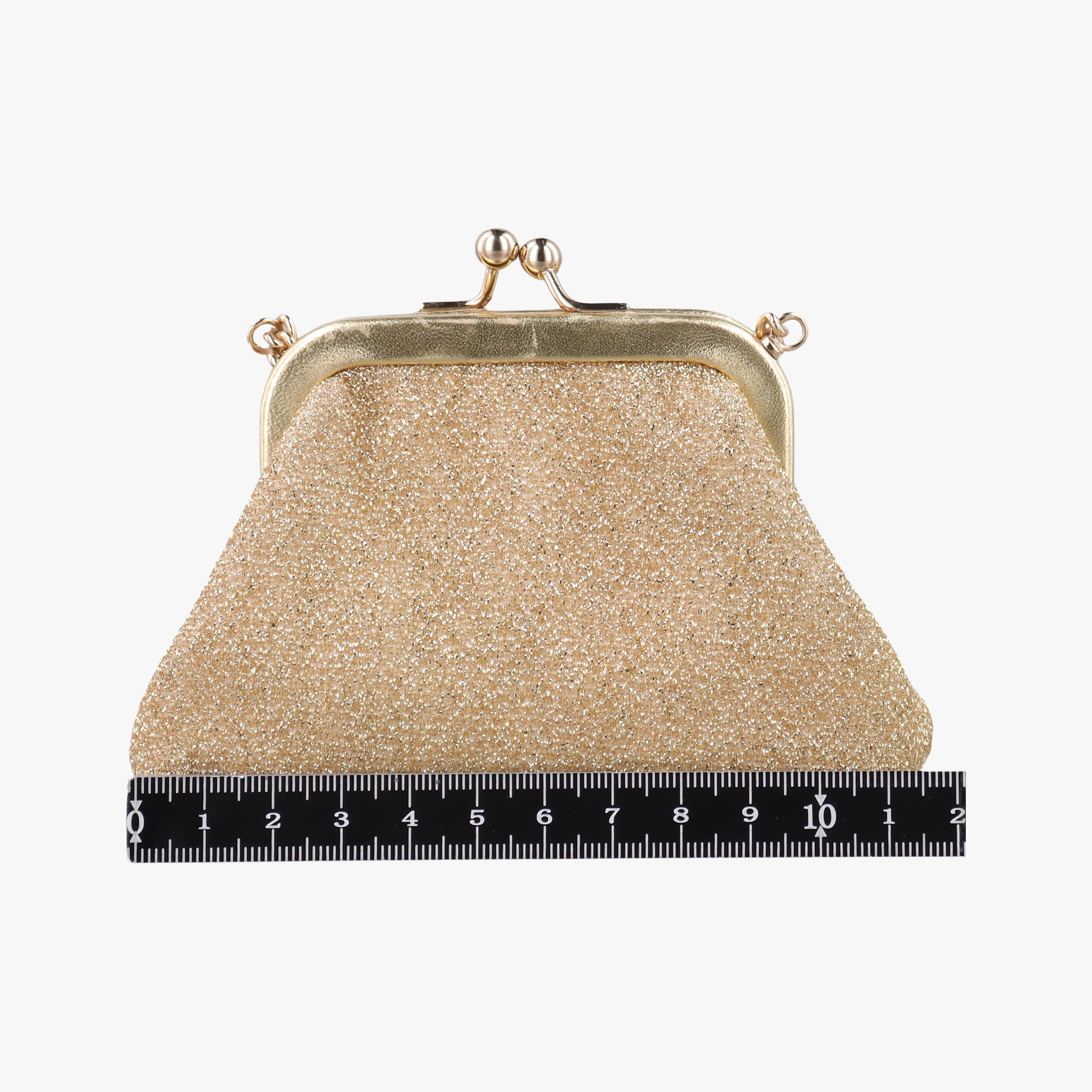 Pre-owned Dolce & Gabbana Vanda Golden Glitter fabric  shoulderbag | stylenewstar