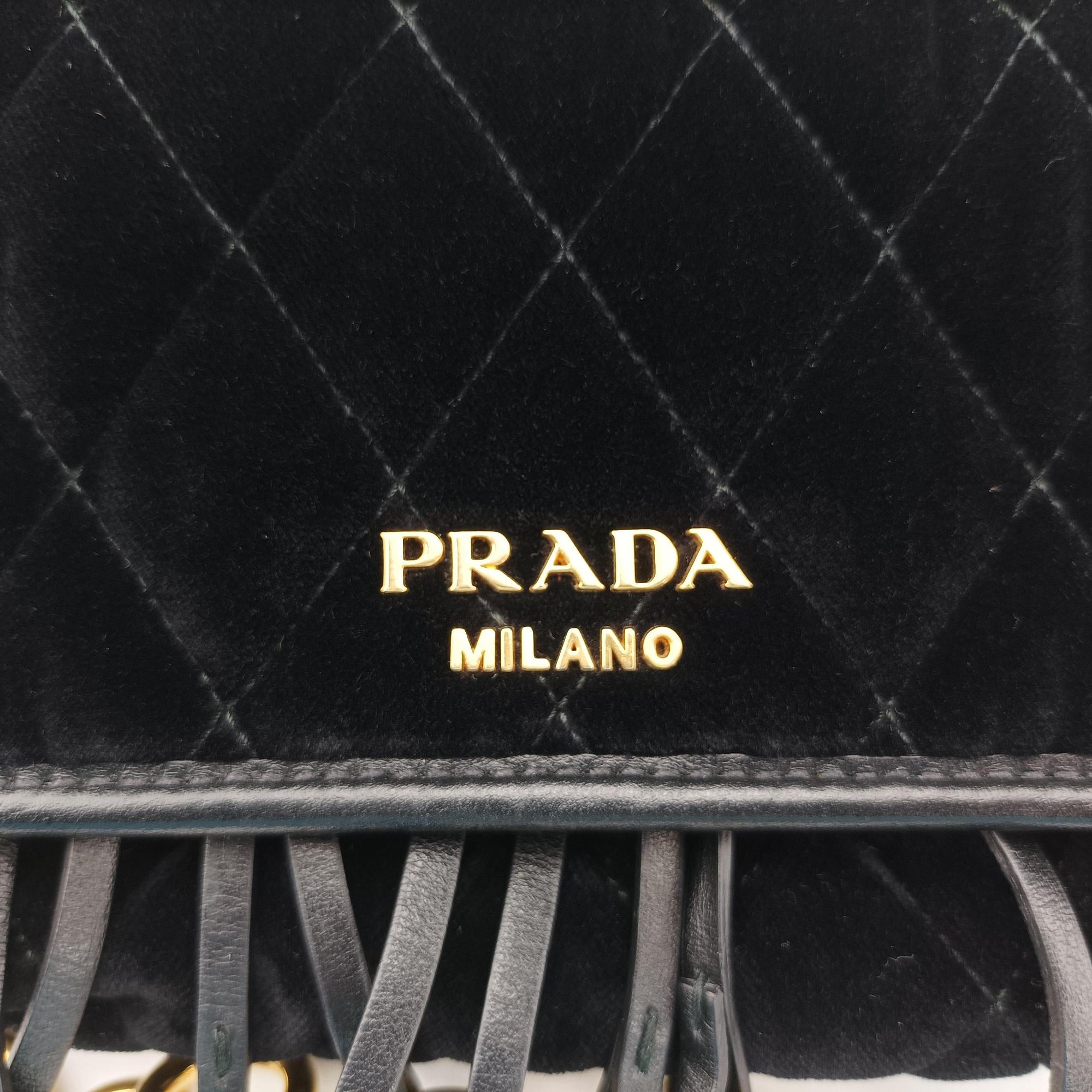 Vintage Prada Impuntu Velluto Corsaire Black Velvet×Calf Leather  bum bag/waist bag | stylenewstar