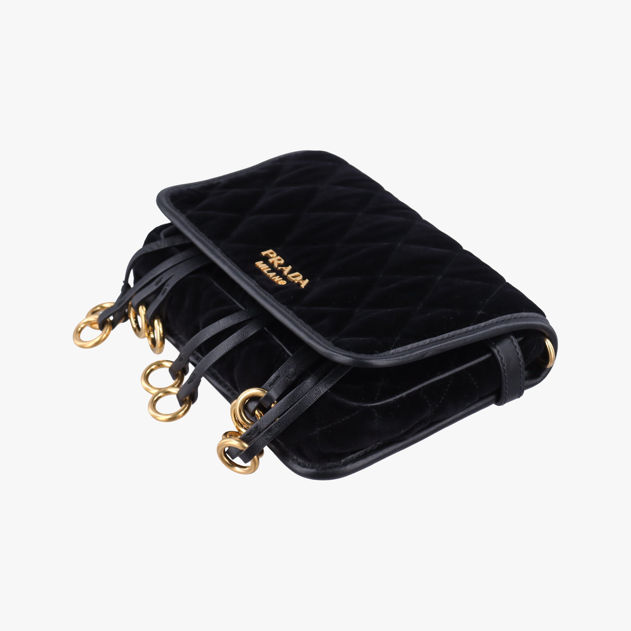 Vintage Prada Impuntu Velluto Corsaire Black Velvet×Calf Leather  bum bag/waist bag | stylenewstar