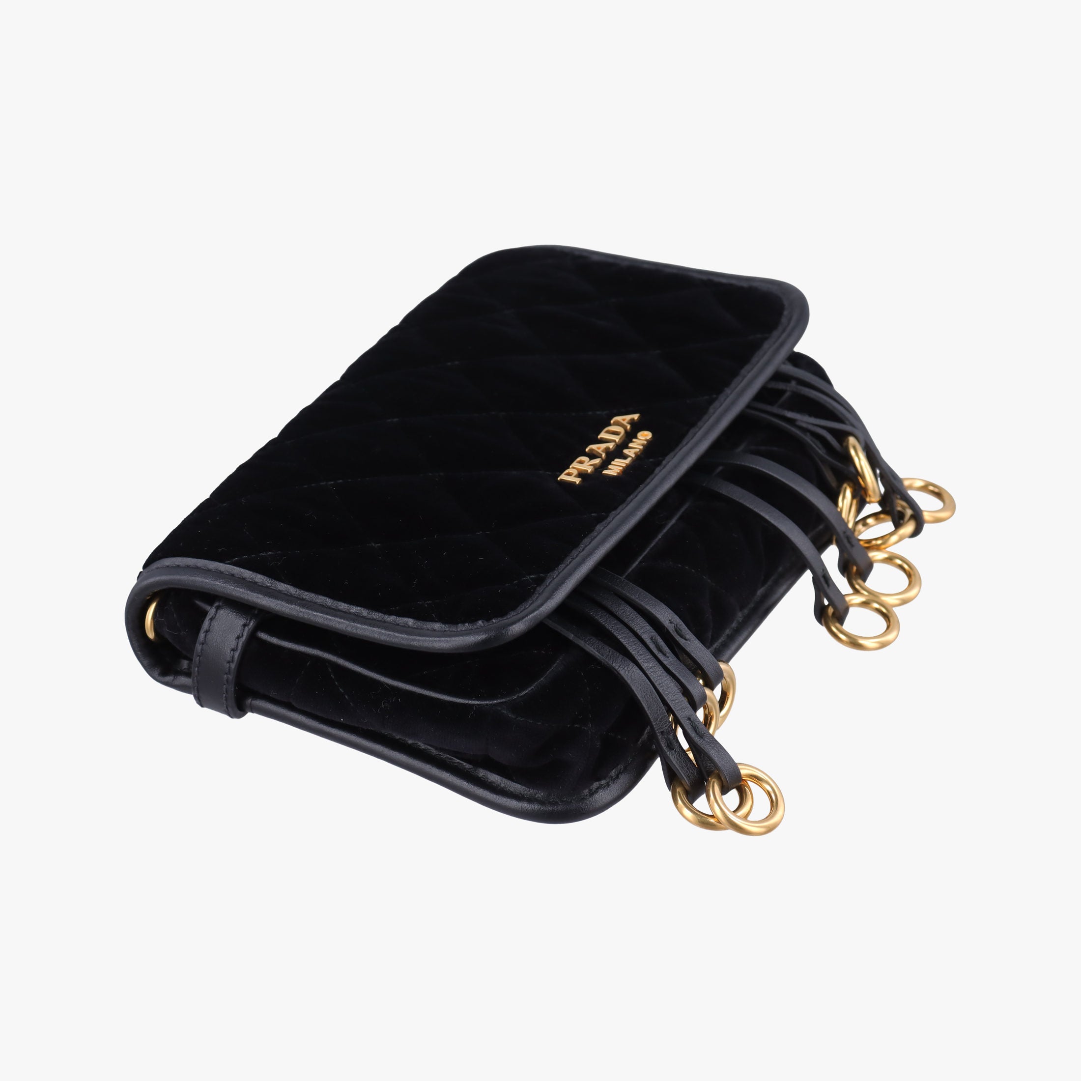 Vintage Prada Impuntu Velluto Corsaire Black Velvet×Calf Leather  bum bag/waist bag | stylenewstar