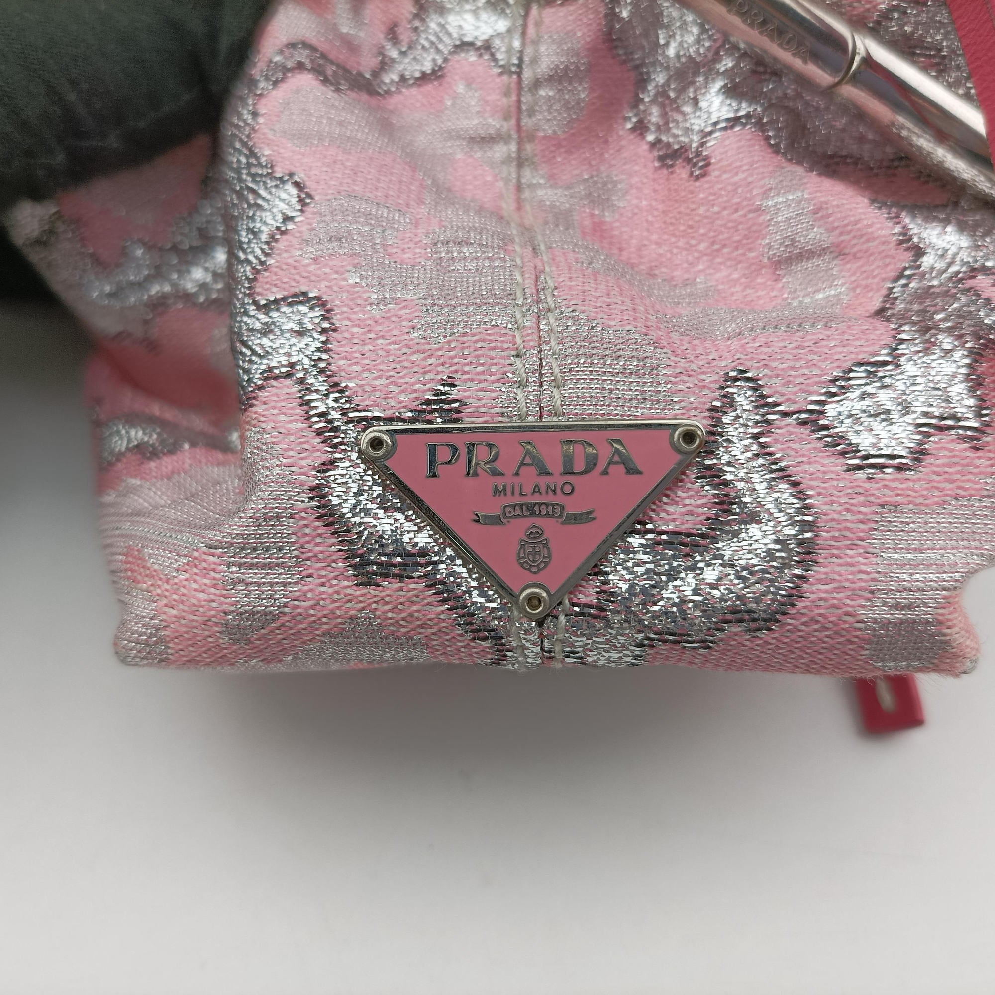 Pre-owned Prada Brocade Pink Silk  handbag | stylenewstar