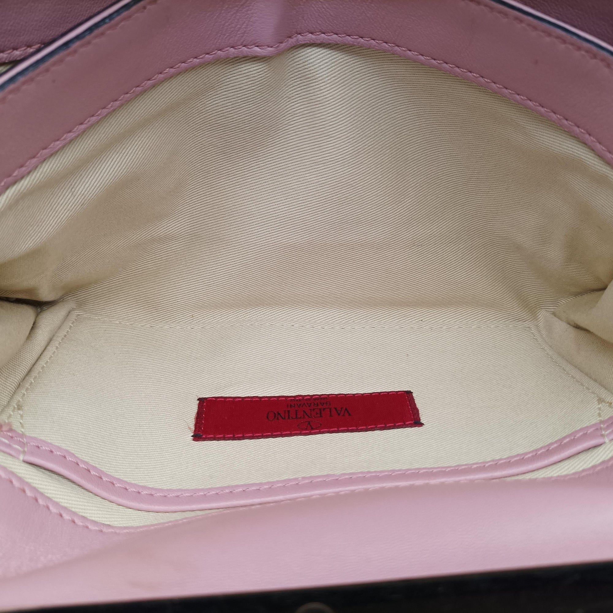 Pre-owned Valentino Rockstud Va Va Voom  Pink Leather  shoulderbag | stylenewstar