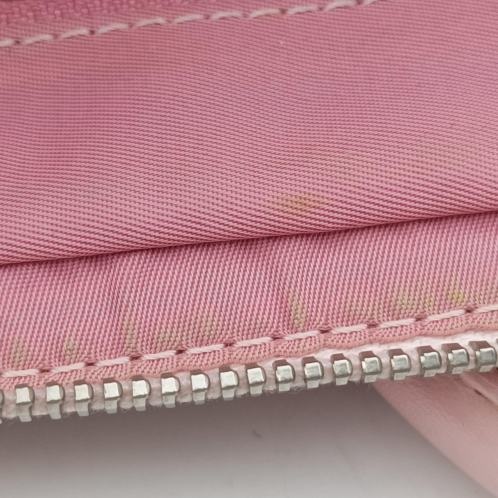 Pre-owned Christian Dior Romantic Trotter Pink pvc coated canvas×Leather  shoulderbag | stylenewstar