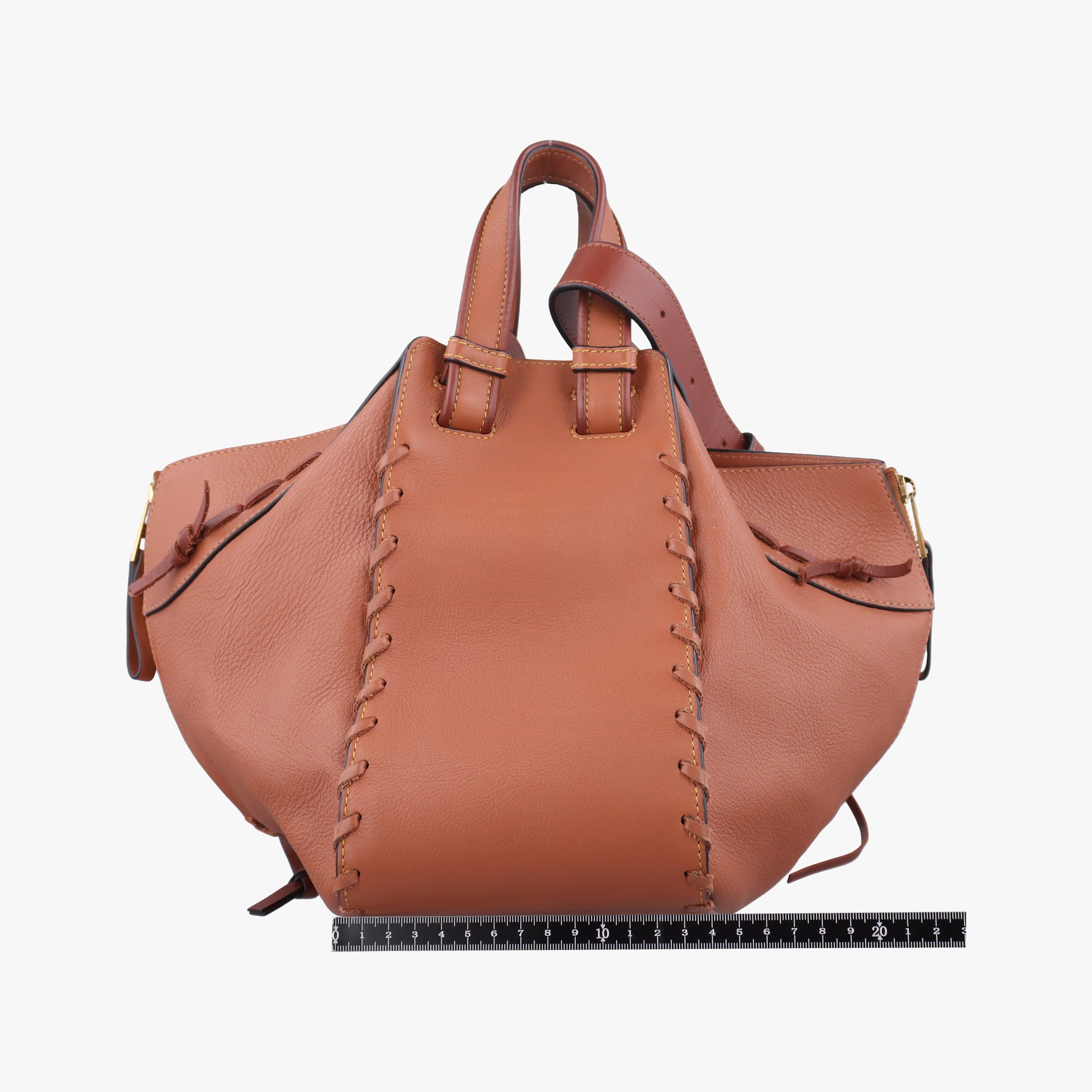 Pre-owned Loewe hammock Brown leather  shoulderbag | stylenewstar