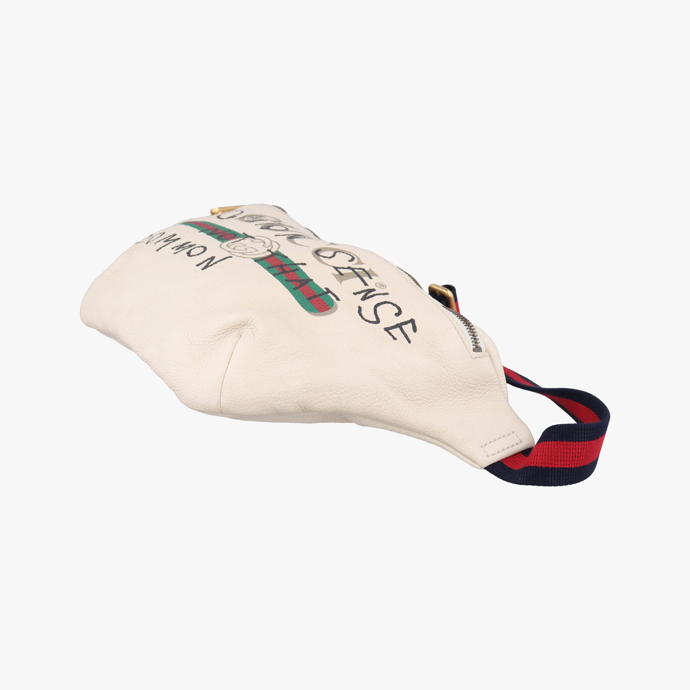 Secondhand Gucci Print White Leather 493869 bum bag/waist bag | stylenewstar