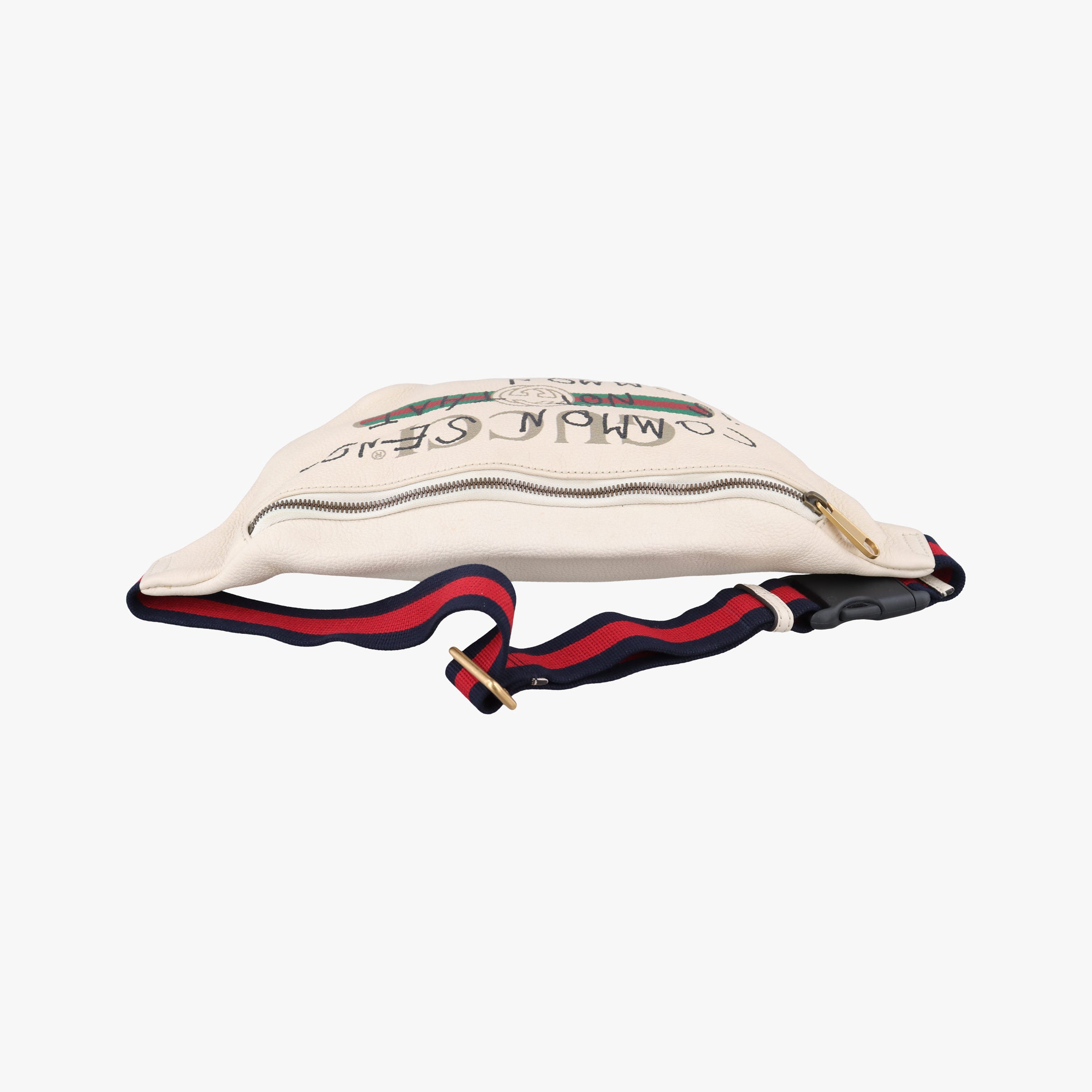 Secondhand Gucci Print White Leather 493869 bum bag/waist bag | stylenewstar