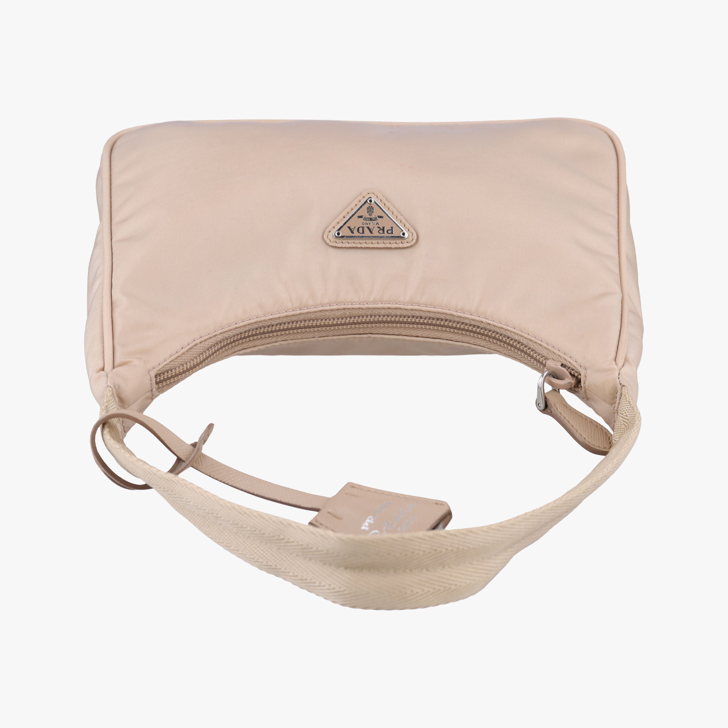 Vintage Prada Re-Edition 2005 Re-Nylon Bag Beige nylon 1BH204 handbag | stylenewstar